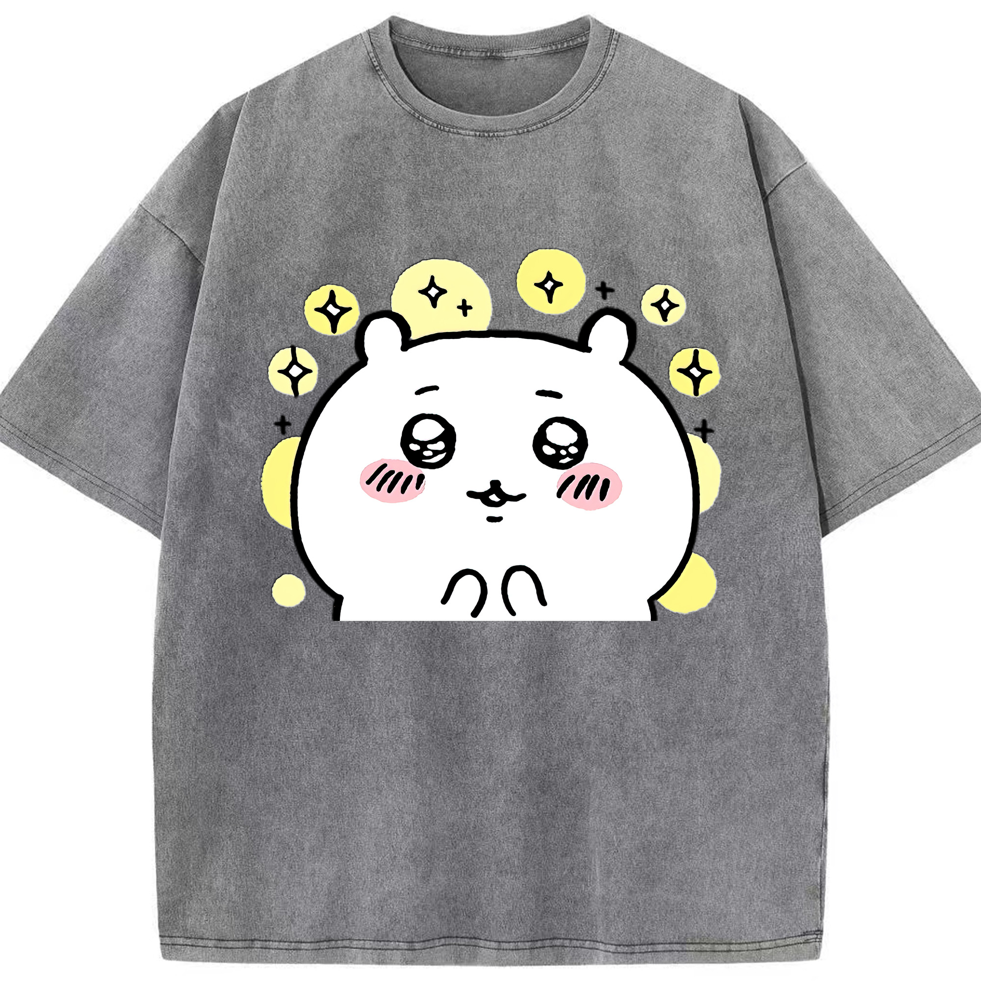 （画像用） ちいかわ ちいかわ Chii-kawa chiikawa 綿100% ヴィンテージ風 半袖Tシャツ（フロントプリント）
