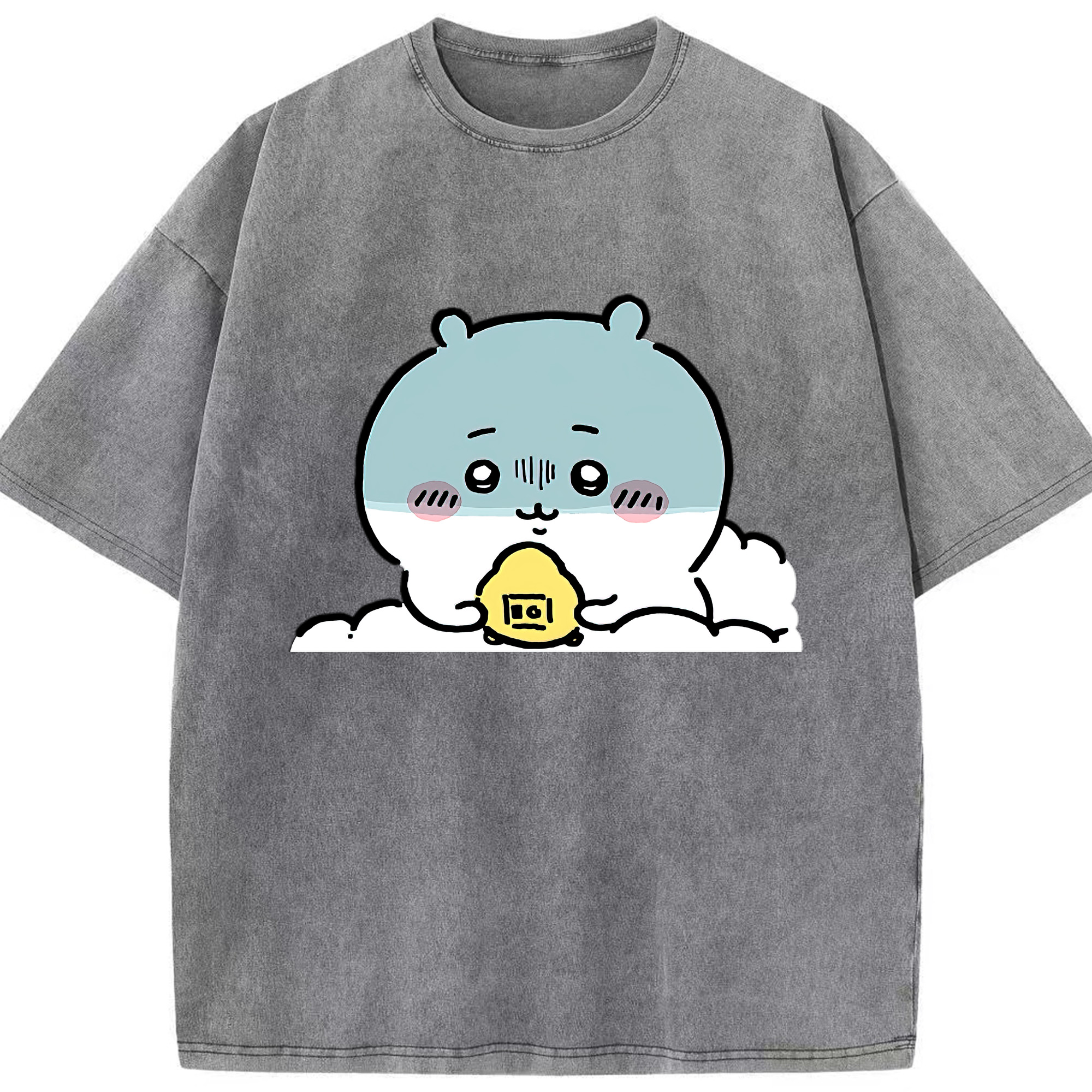 （画像用） ちいかわ ちいかわ Chii-kawa chiikawa 綿100% ヴィンテージ風 半袖Tシャツ（フロントプリント）