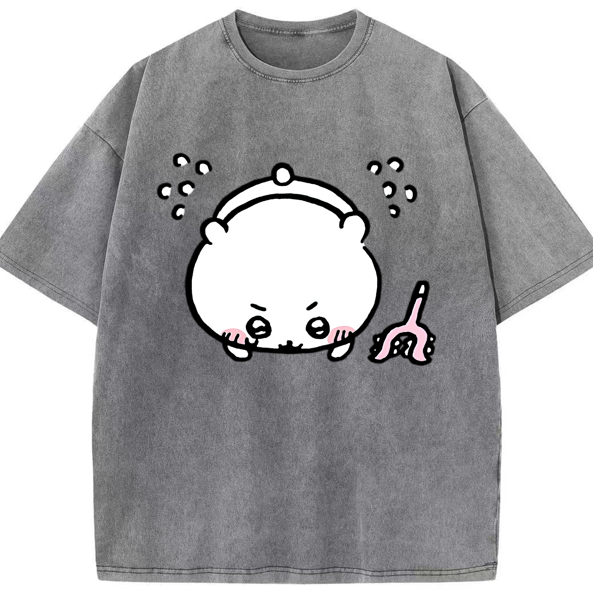 （画像用） ちいかわ ちいかわ Chii-kawa chiikawa 綿100% ヴィンテージ風 半袖Tシャツ（フロントプリント）