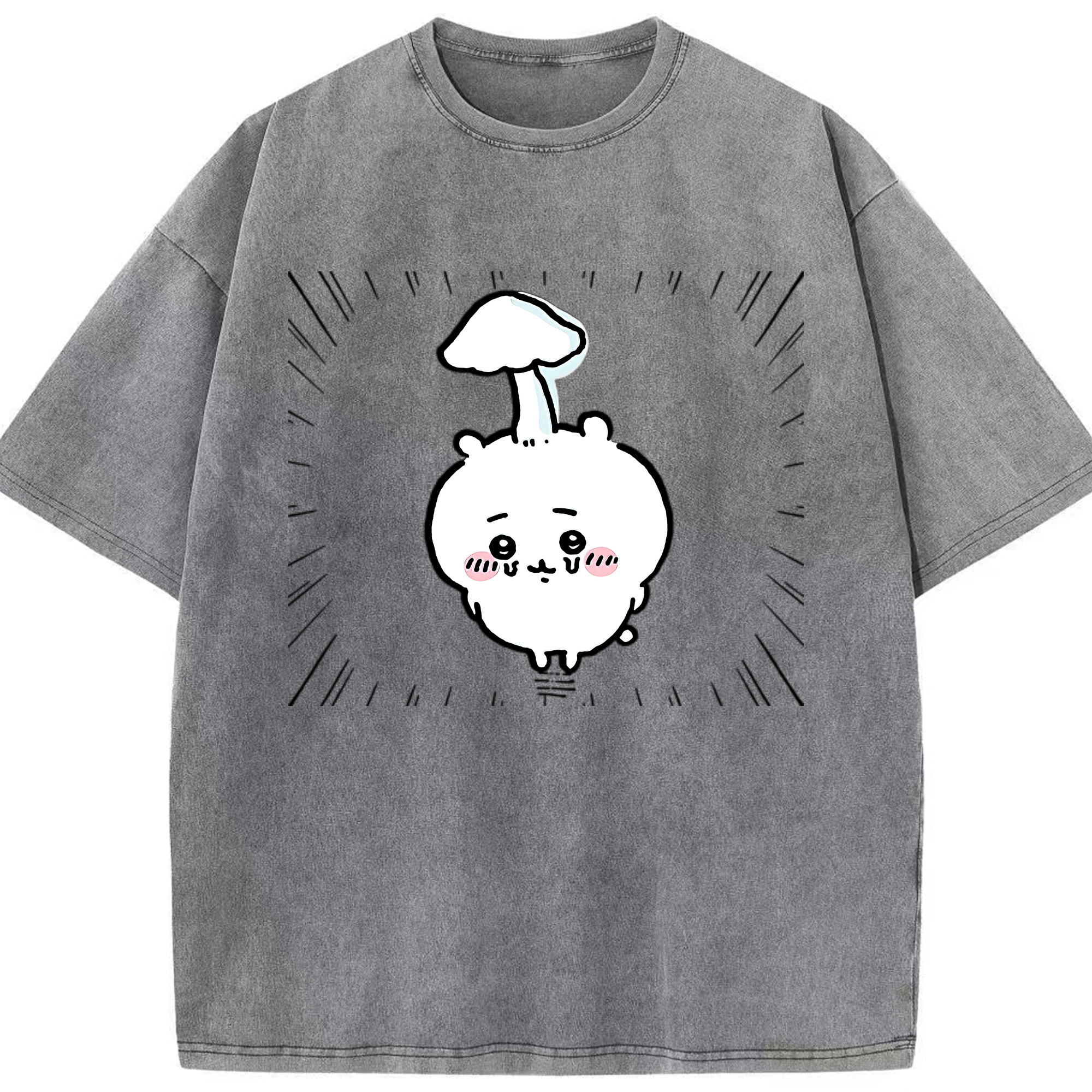 （画像用） ちいかわ ちいかわ Chii-kawa chiikawa 綿100% ヴィンテージ風 半袖Tシャツ（フロントプリント）