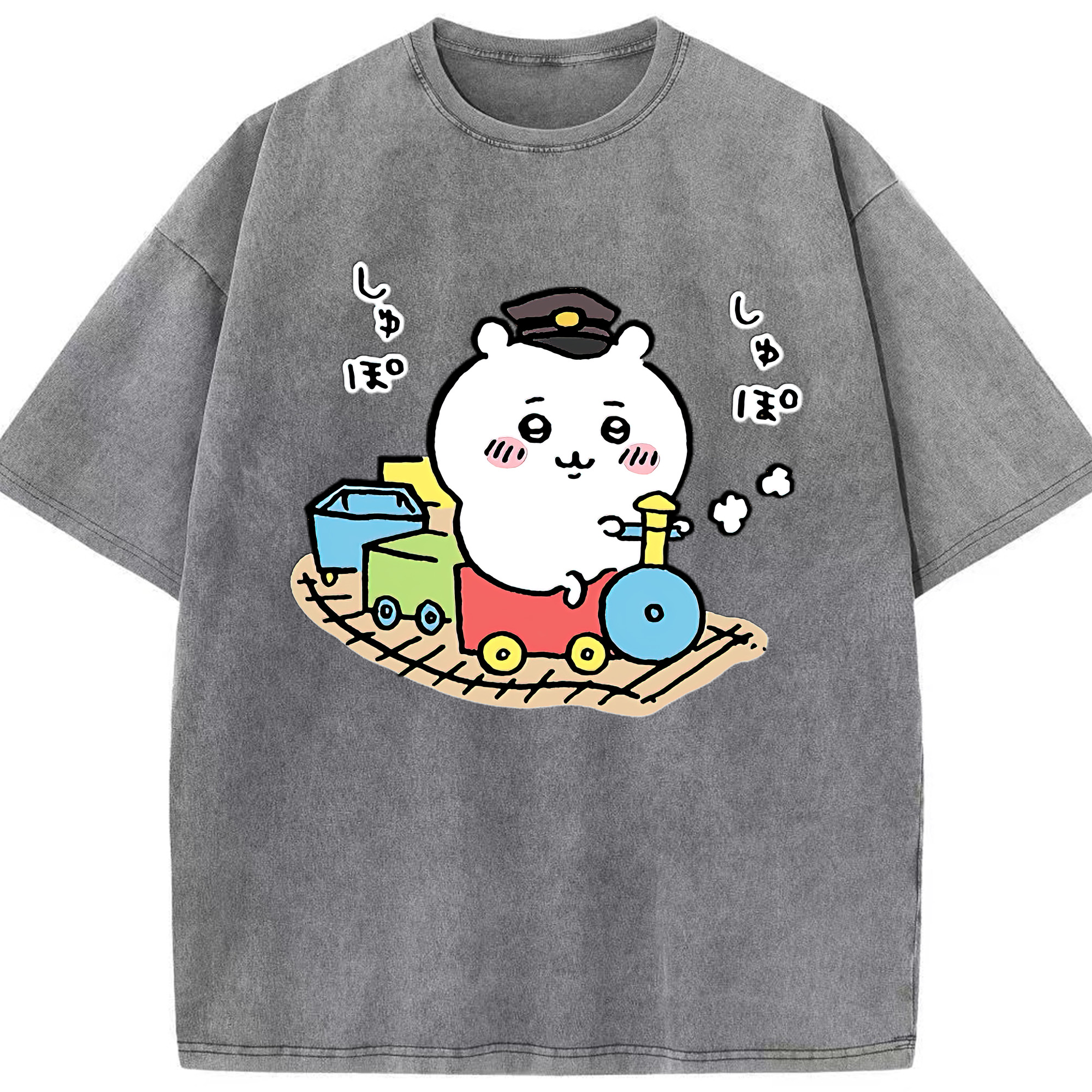 （画像用） ちいかわ ちいかわ Chii-kawa chiikawa 綿100% ヴィンテージ風 半袖Tシャツ（フロントプリント）