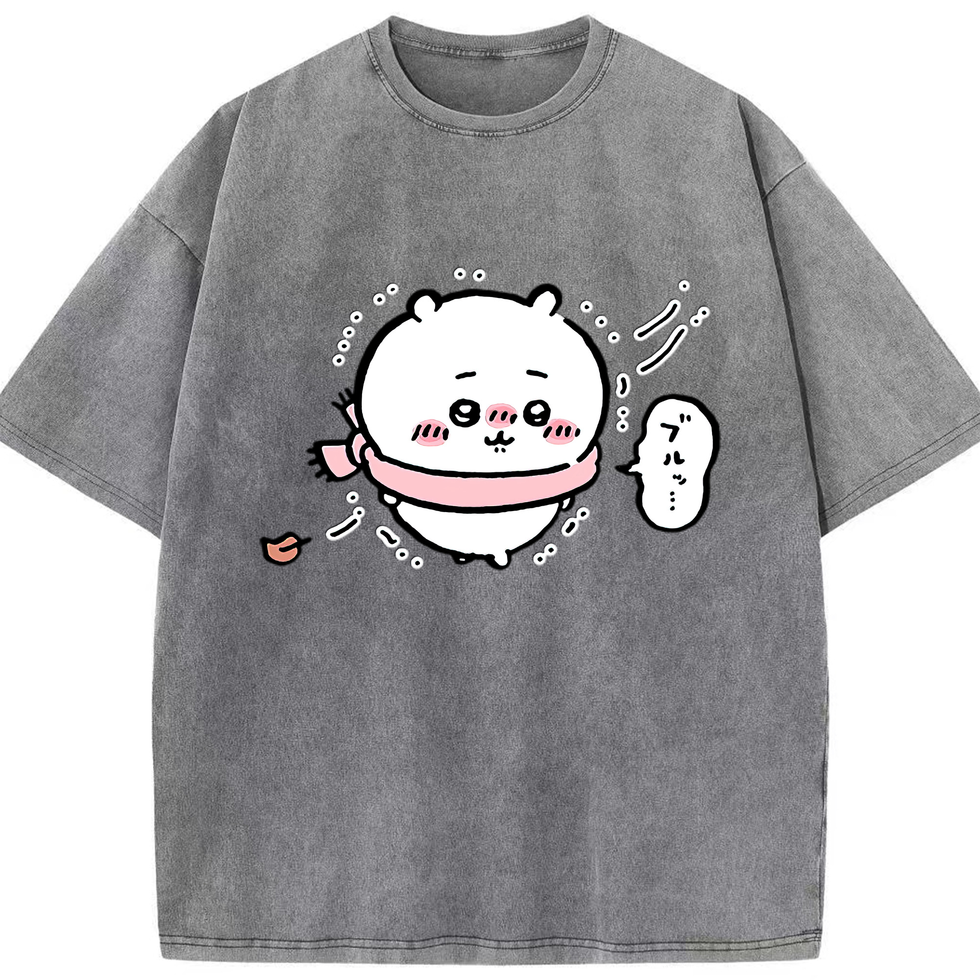 （画像用） ちいかわ ちいかわ Chii-kawa chiikawa 綿100% ヴィンテージ風 半袖Tシャツ（フロントプリント）
