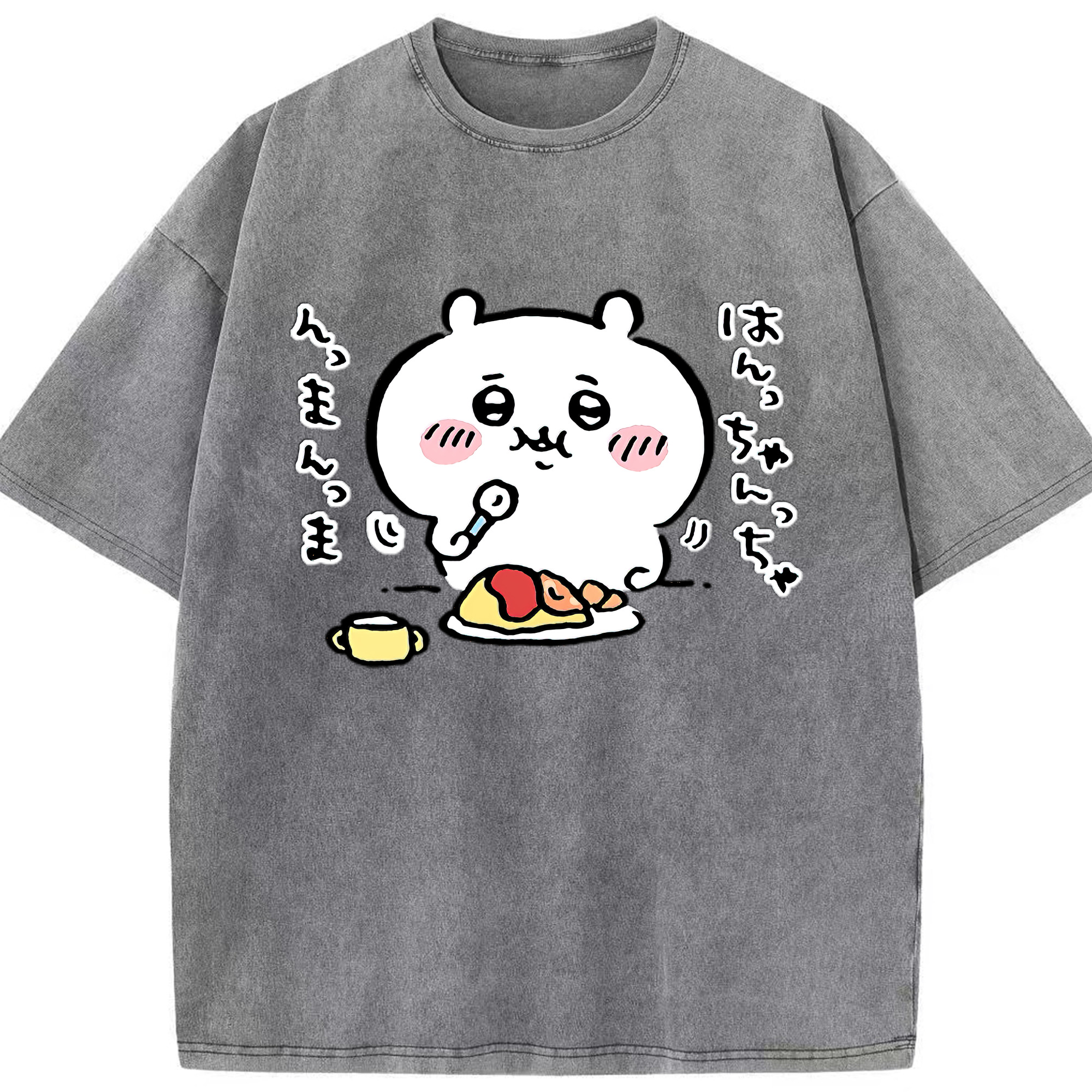 （画像用） ちいかわ ちいかわ Chii-kawa chiikawa 綿100% ヴィンテージ風 半袖Tシャツ（フロントプリント）