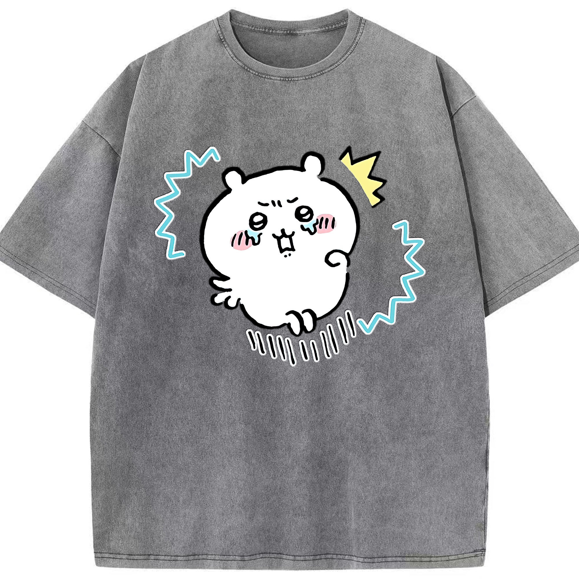 （画像用） ちいかわ ちいかわ Chii-kawa chiikawa 綿100% ヴィンテージ風 半袖Tシャツ（フロントプリント）