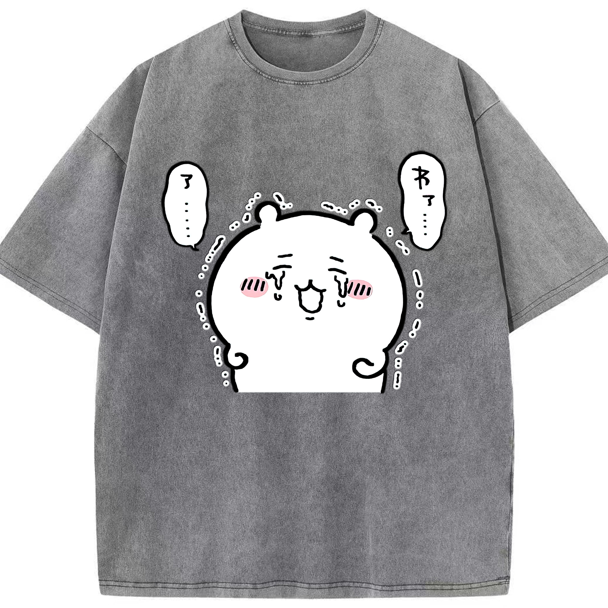 （画像用） ちいかわ ちいかわ Chii-kawa chiikawa 綿100% ヴィンテージ風 半袖Tシャツ（フロントプリント）