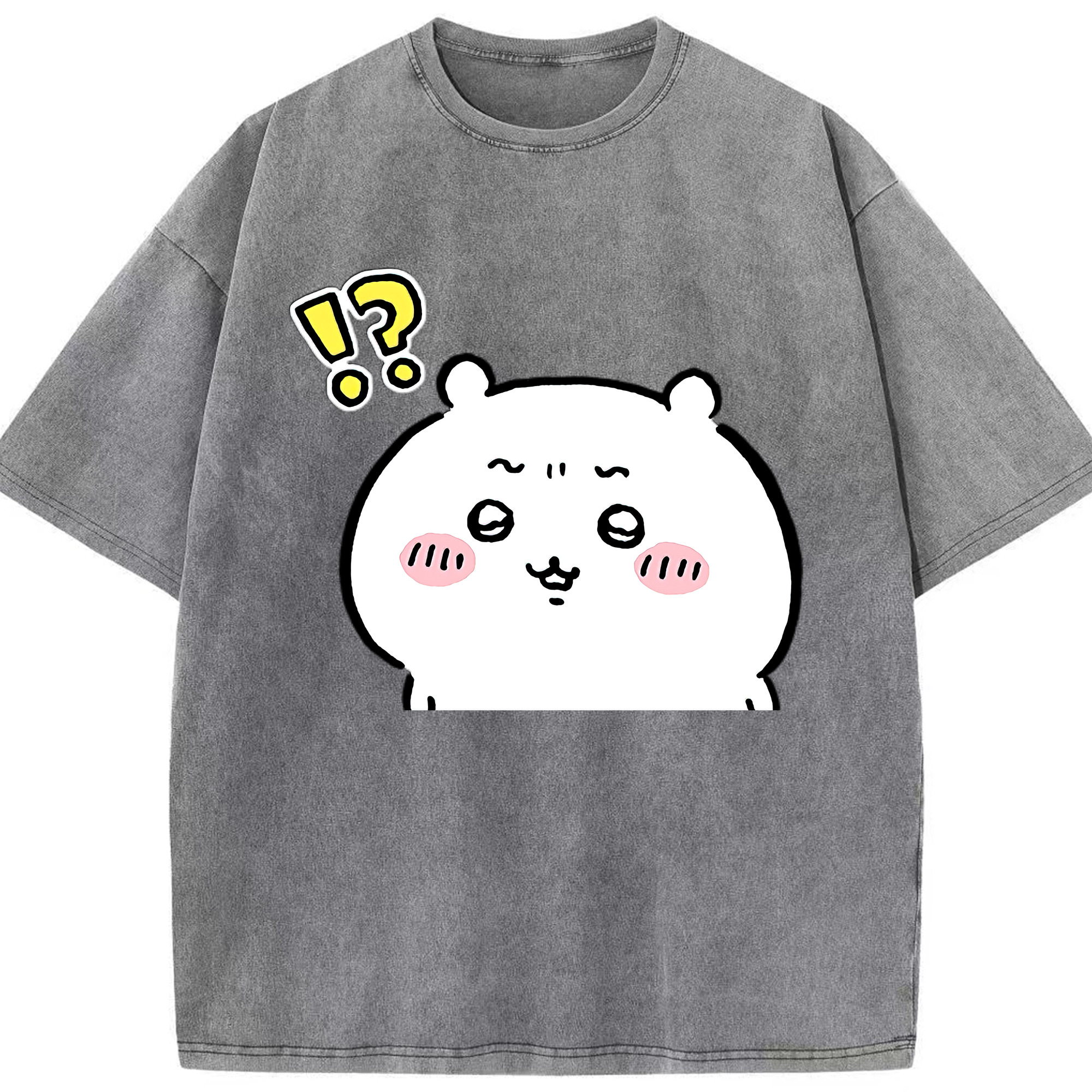 （画像用） ちいかわ ちいかわ Chii-kawa chiikawa 綿100% ヴィンテージ風 半袖Tシャツ（フロントプリント）