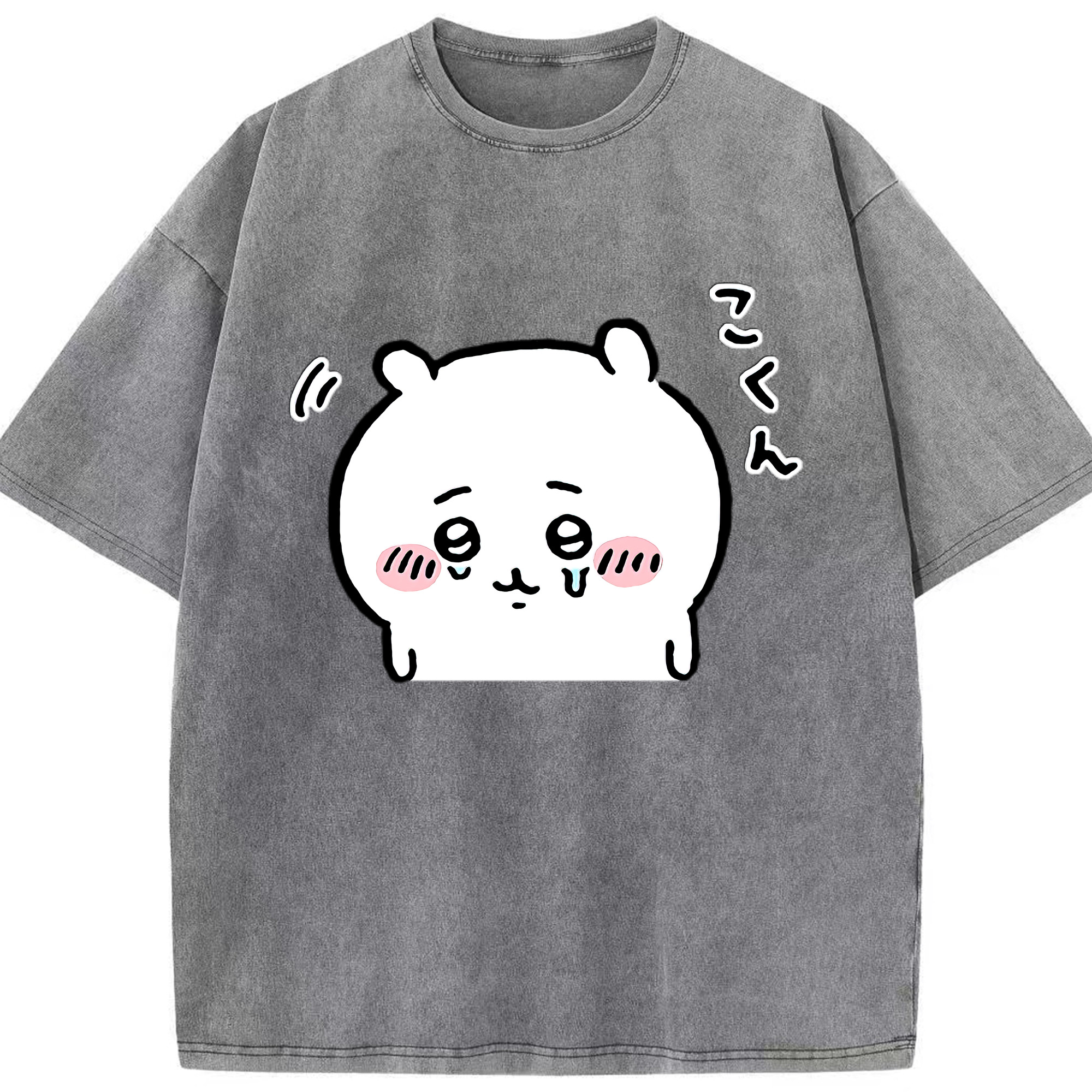 （画像用） ちいかわ ちいかわ Chii-kawa chiikawa 綿100% ヴィンテージ風 半袖Tシャツ（フロントプリント）