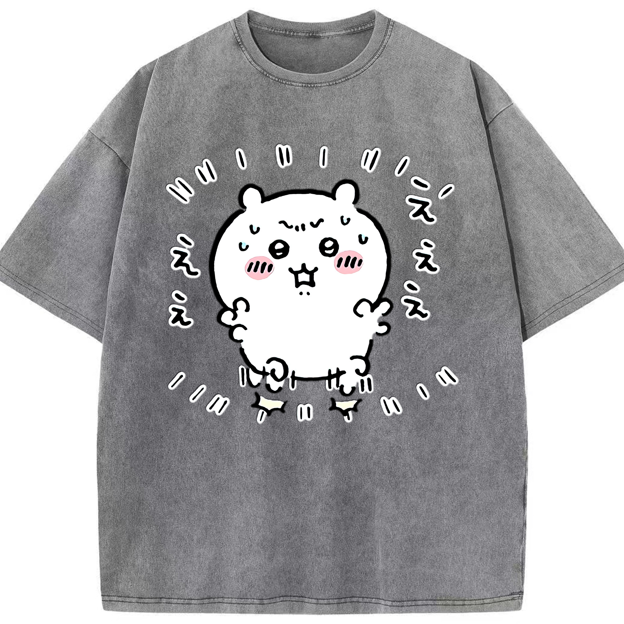 （画像用） ちいかわ ちいかわ Chii-kawa chiikawa 綿100% ヴィンテージ風 半袖Tシャツ（フロントプリント）