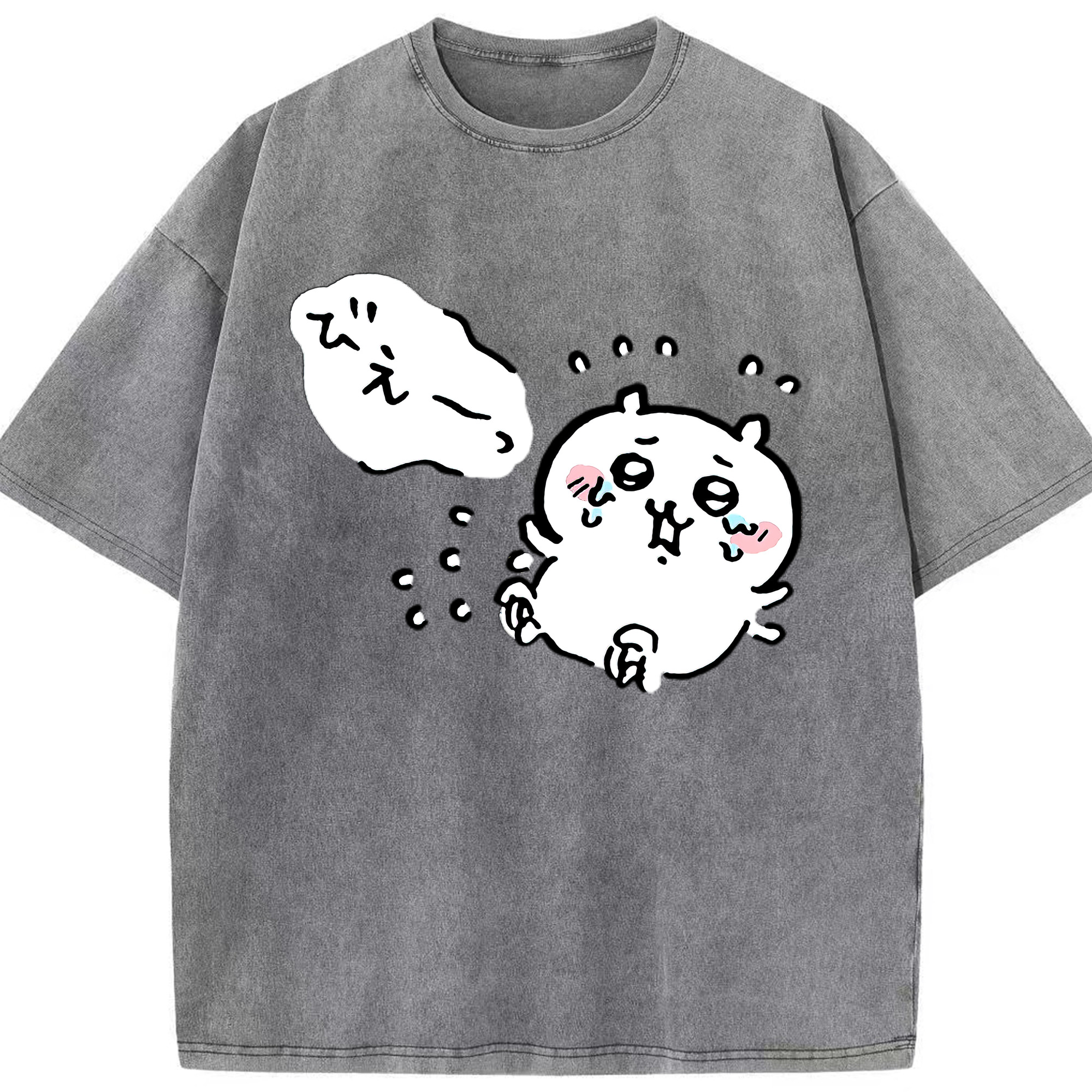 （画像用） ちいかわ ちいかわ Chii-kawa chiikawa 綿100% ヴィンテージ風 半袖Tシャツ（フロントプリント）