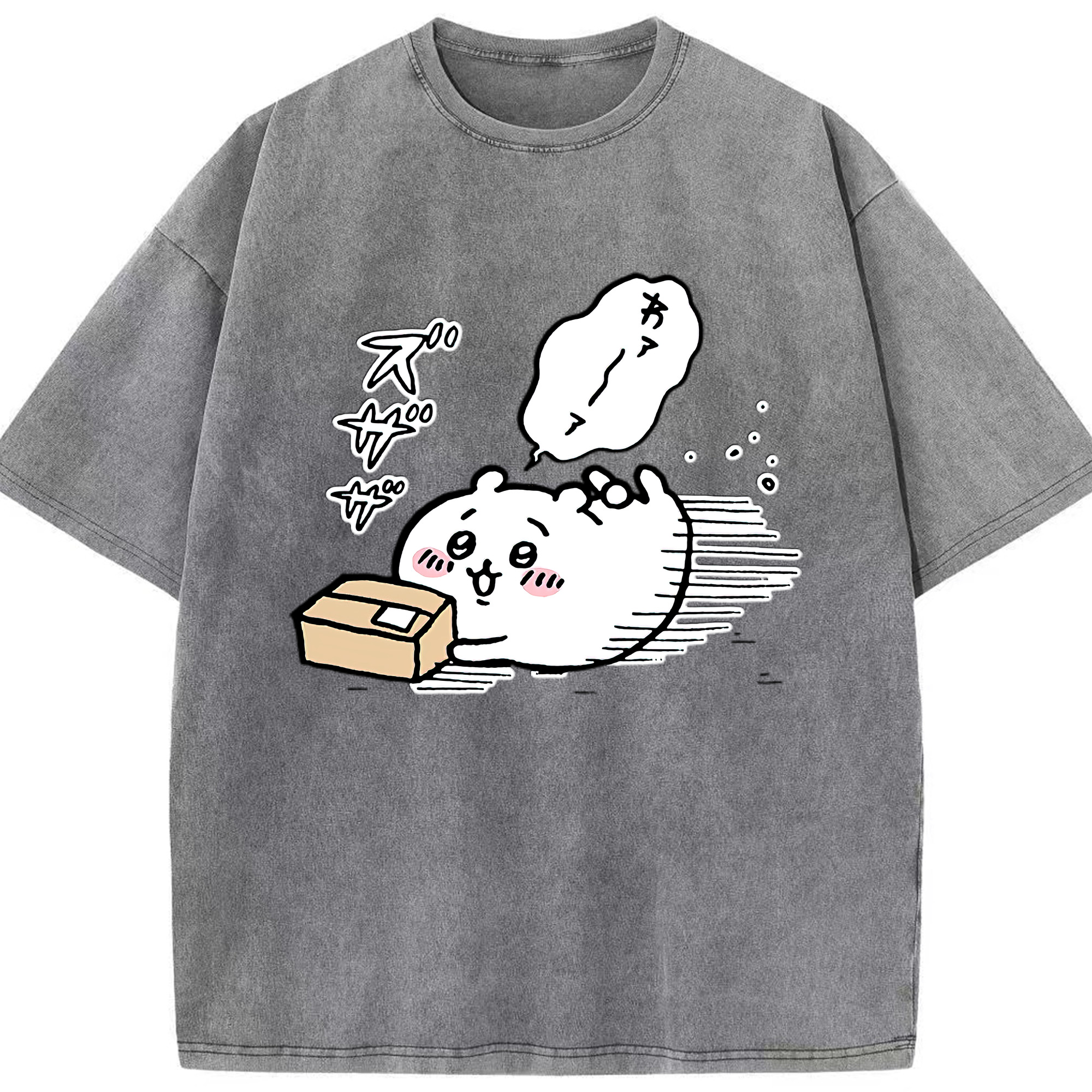 （画像用） ちいかわ ちいかわ Chii-kawa chiikawa 綿100% ヴィンテージ風 半袖Tシャツ（フロントプリント）