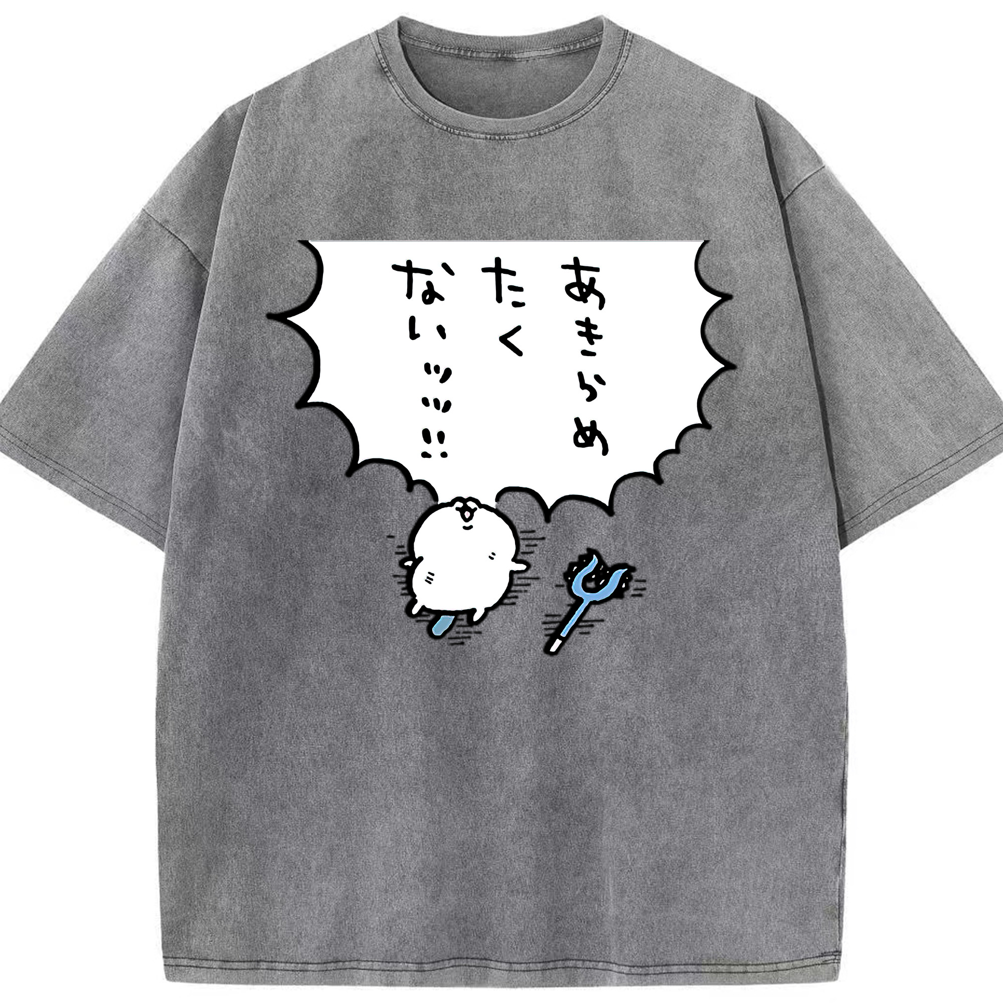 （画像用） ちいかわ ちいかわ Chii-kawa chiikawa 綿100% ヴィンテージ風 半袖Tシャツ（フロントプリント）