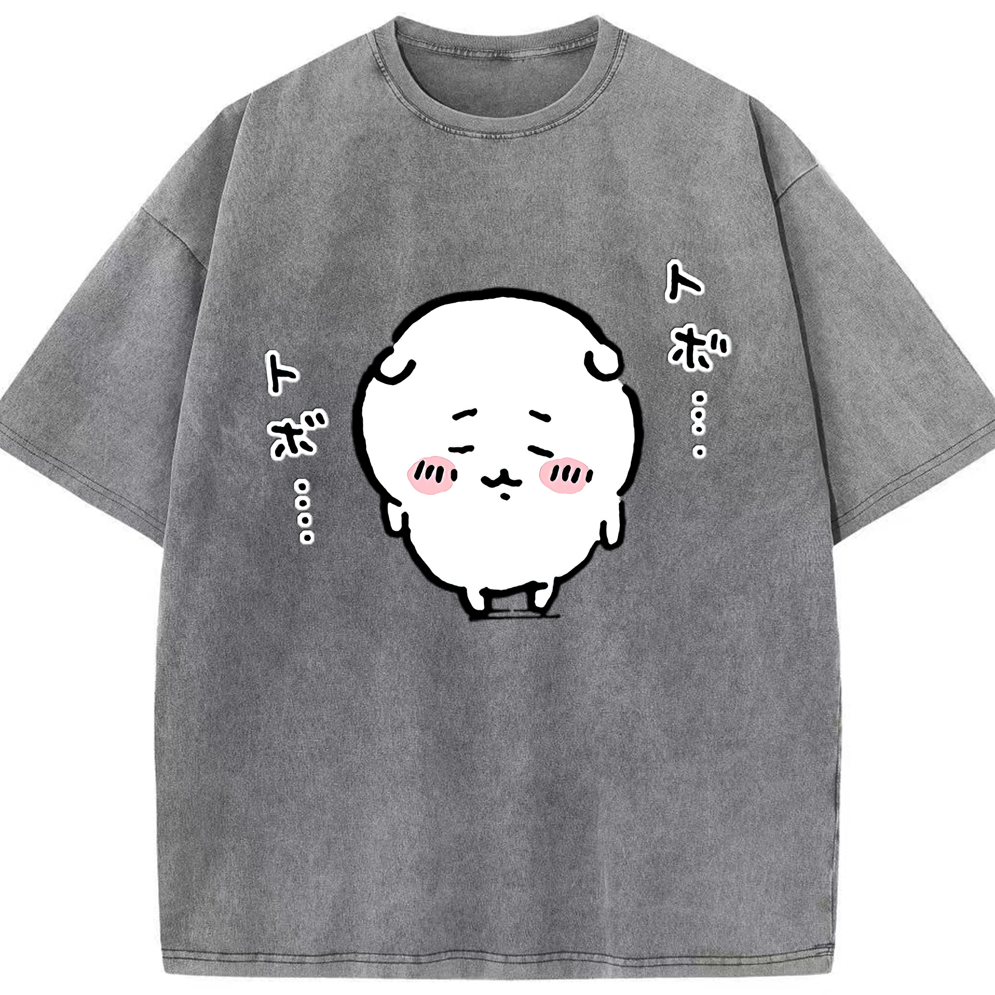 （画像用） ちいかわ ちいかわ Chii-kawa chiikawa 綿100% ヴィンテージ風 半袖Tシャツ（フロントプリント）