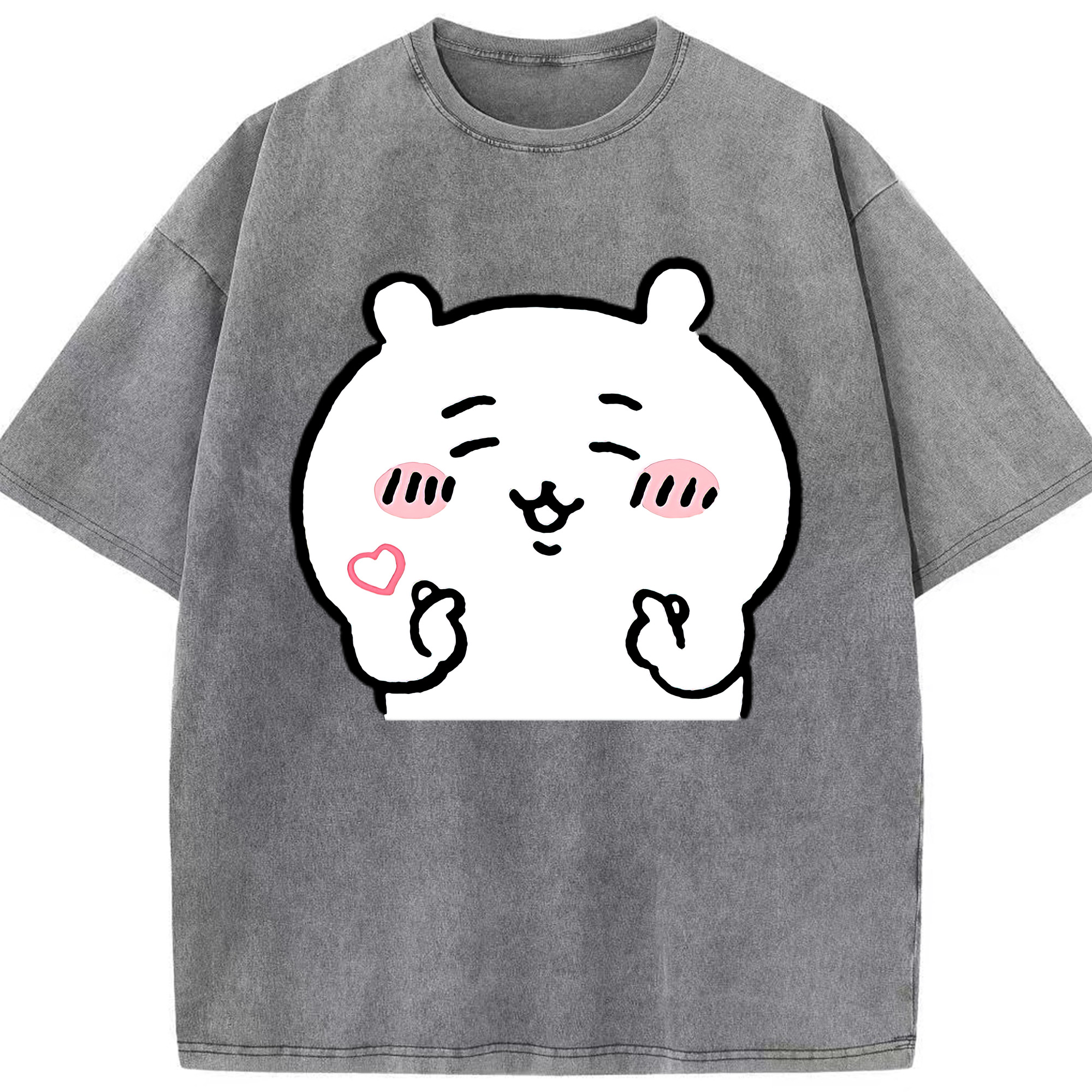 （画像用） ちいかわ ちいかわ Chii-kawa chiikawa 綿100% ヴィンテージ風 半袖Tシャツ（フロントプリント）