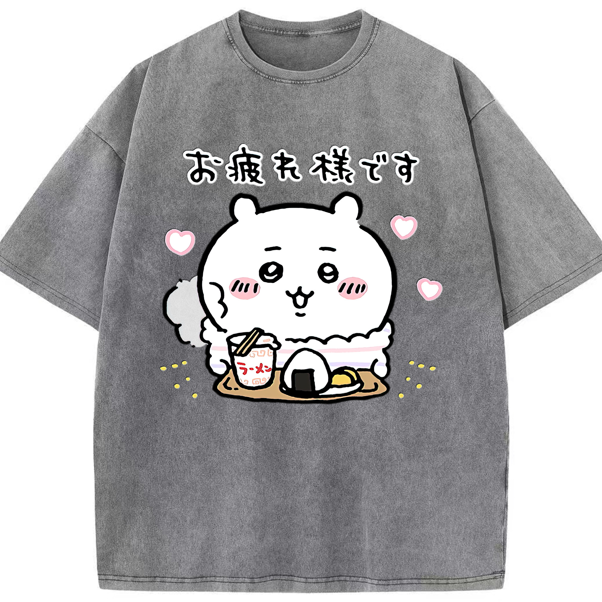 （画像用） ちいかわ ちいかわ Chii-kawa chiikawa 綿100% ヴィンテージ風 半袖Tシャツ（フロントプリント）
