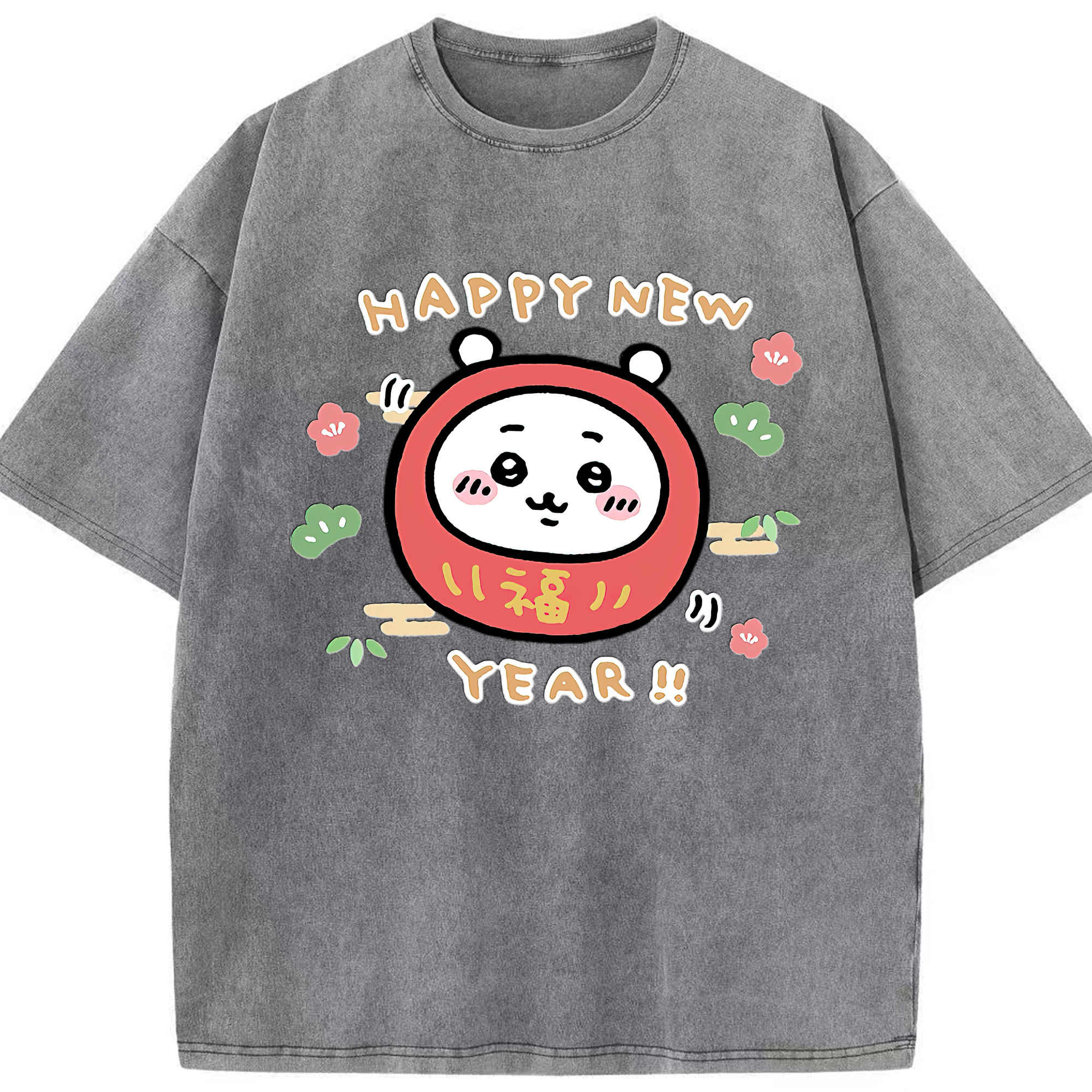 （画像用） ちいかわ ちいかわ Chii-kawa chiikawa 綿100% ヴィンテージ風 半袖Tシャツ（フロントプリント）