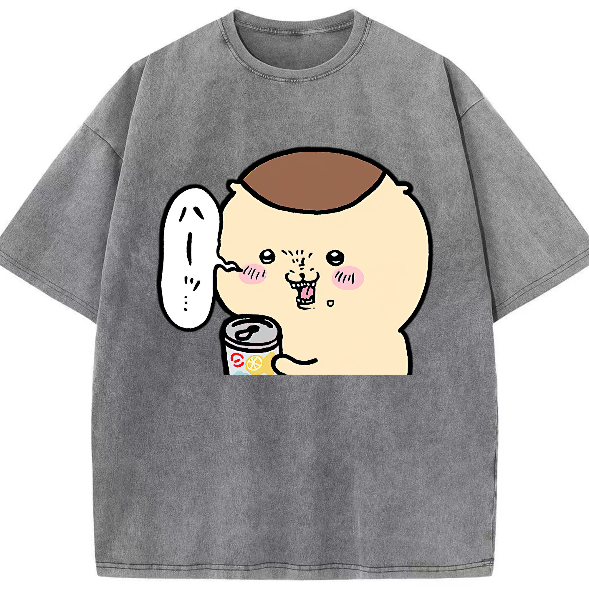 （画像用） ちいかわ くりまんじゅう Chii-kawa kuri manjū 綿100% ヴィンテージ風 半袖Tシャツ（フロントプリント）