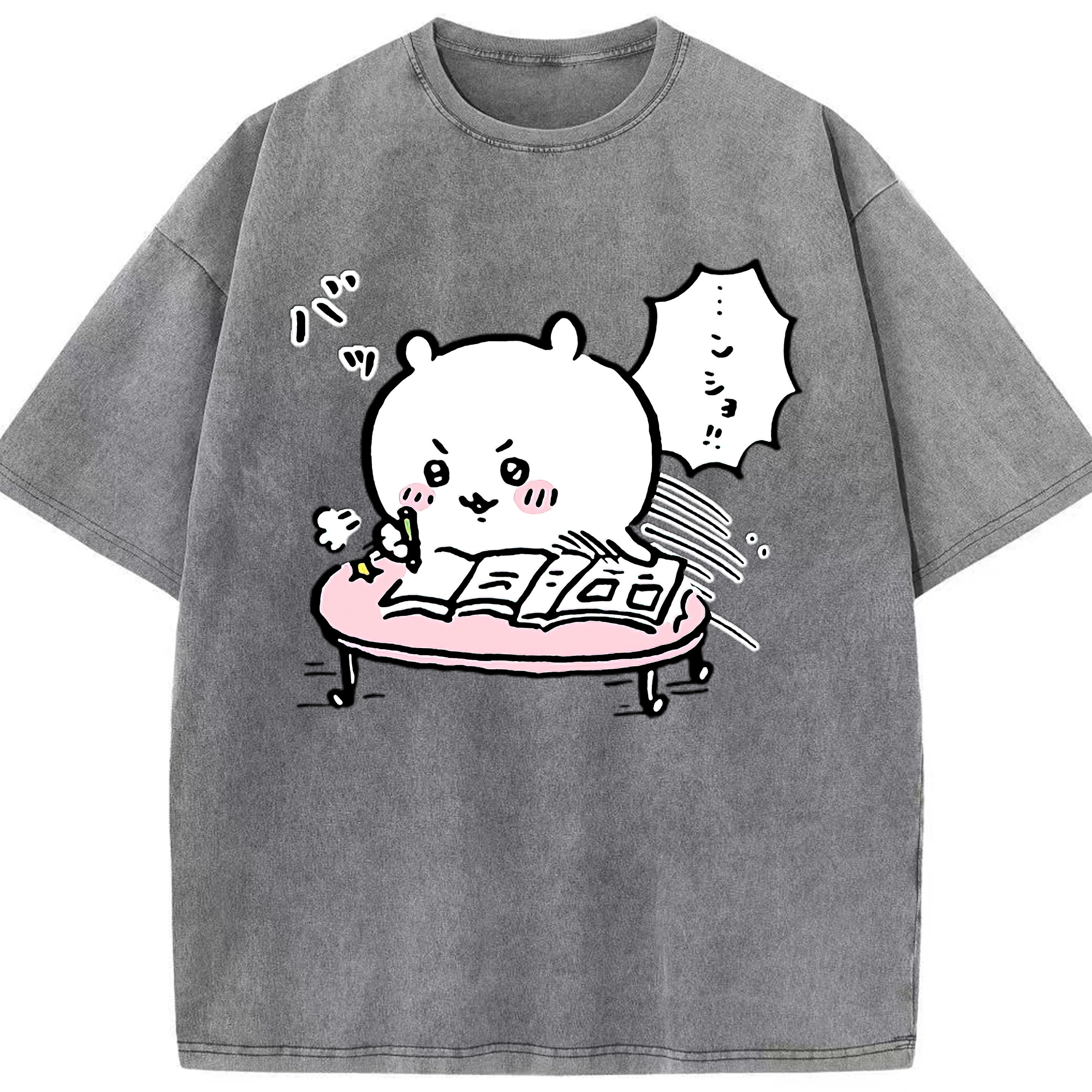 （画像用） ちいかわ ちいかわ Chii-kawa chiikawa 綿100% ヴィンテージ風 半袖Tシャツ（フロントプリント）