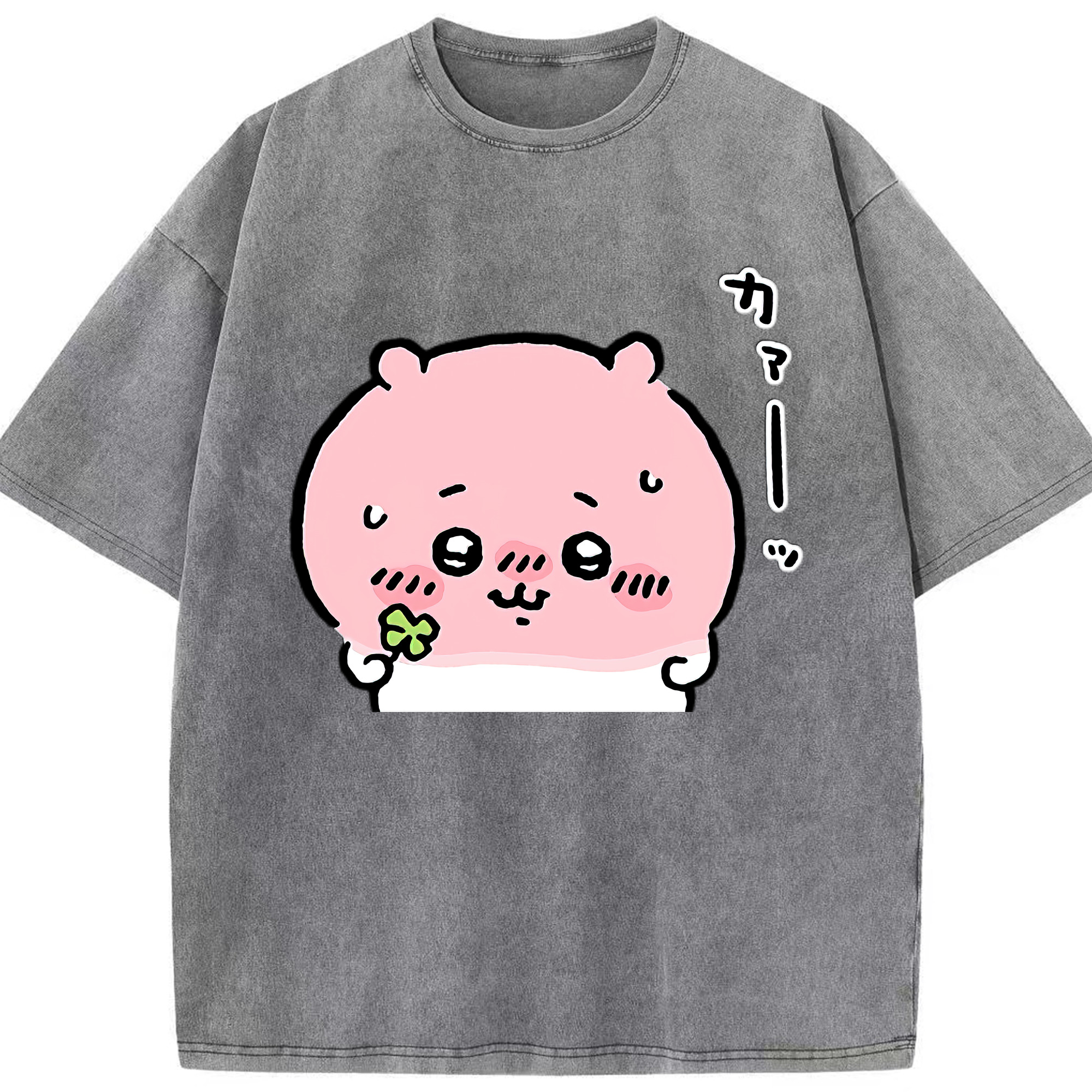 （画像用） ちいかわ ちいかわ Chii-kawa chiikawa 綿100% ヴィンテージ風 半袖Tシャツ（フロントプリント）