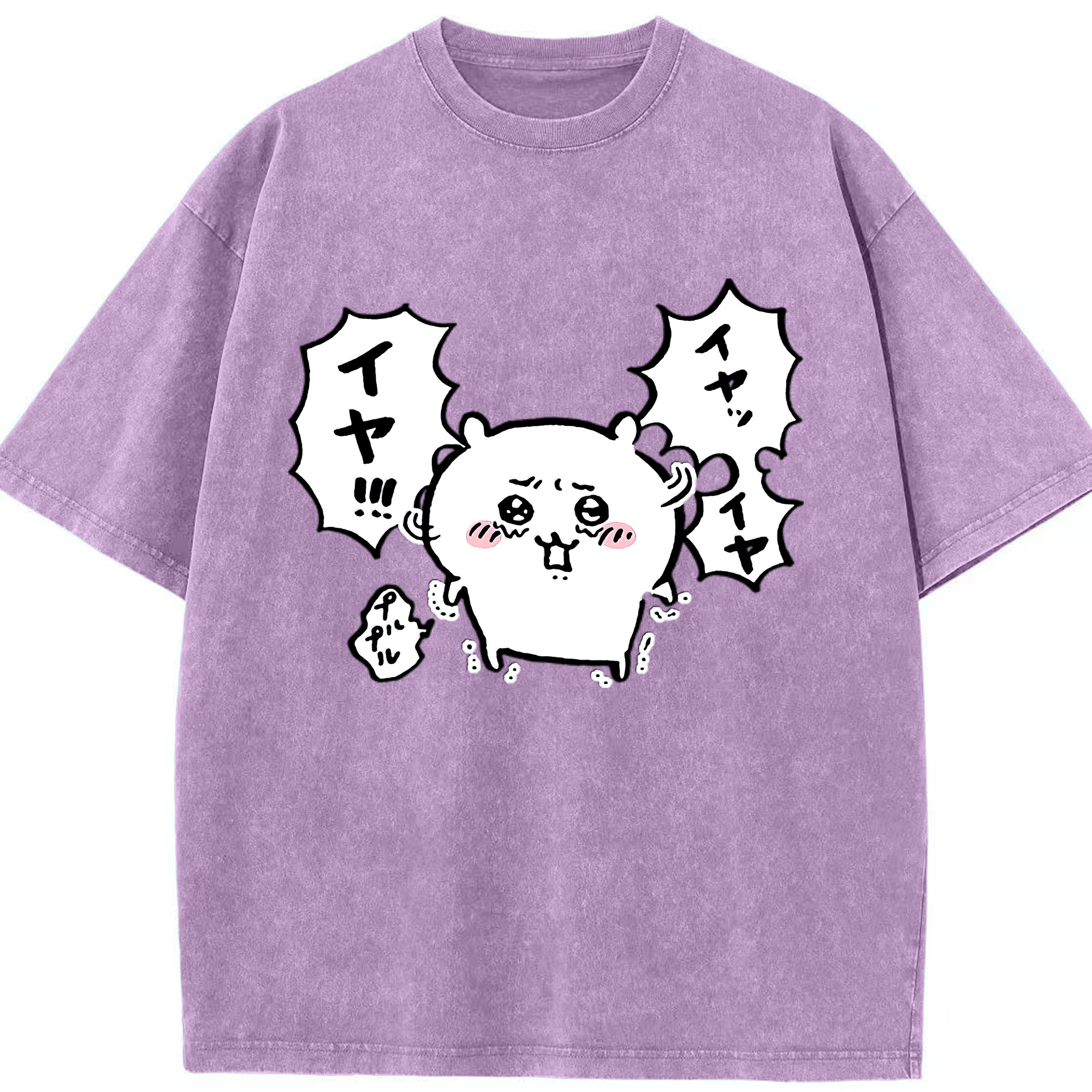 （画像用） ちいかわ ちいかわ Chii-kawa chiikawa 綿100% ヴィンテージ風 半袖Tシャツ（フロントプリント）