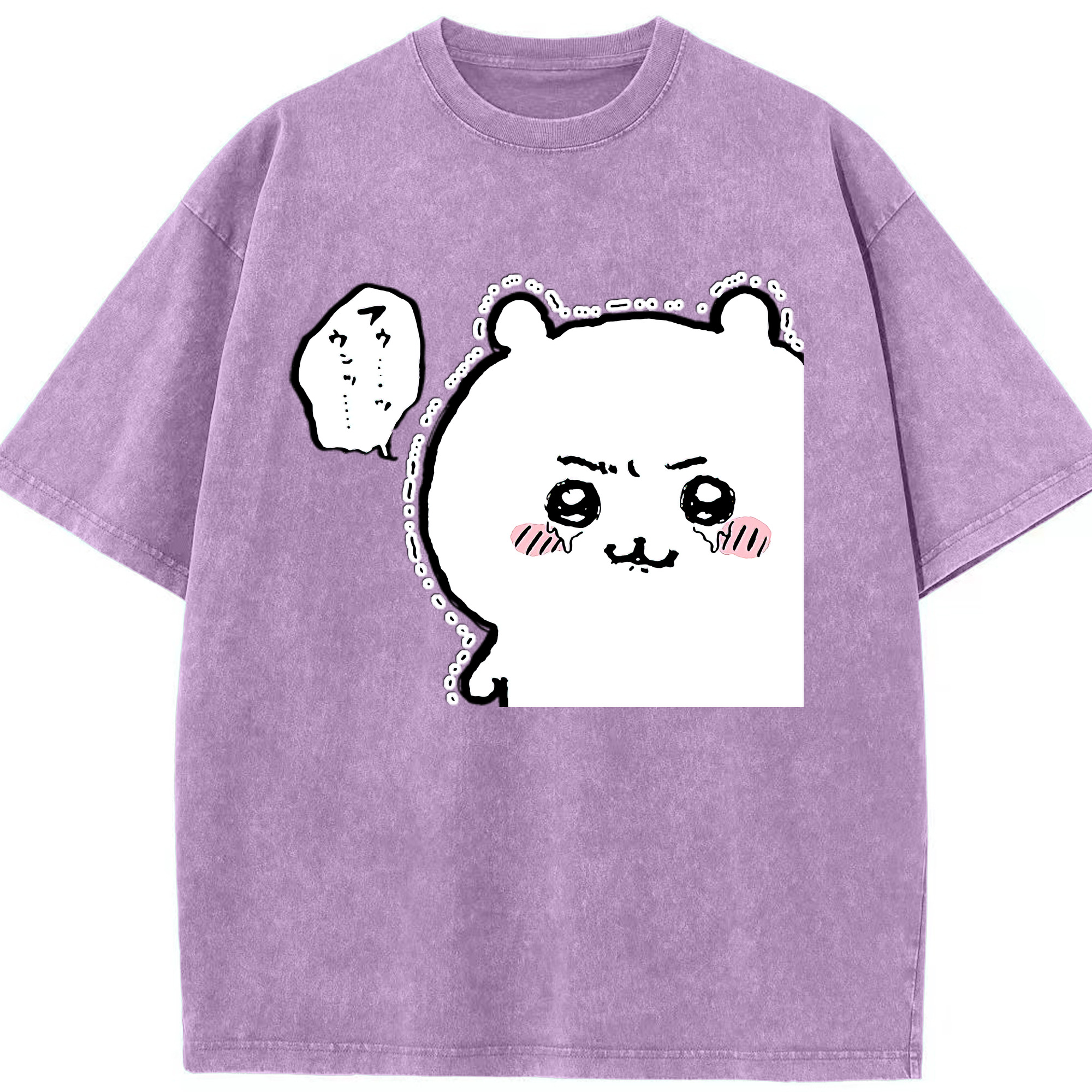 （画像用） ちいかわ ちいかわ Chii-kawa chiikawa 綿100% ヴィンテージ風 半袖Tシャツ（フロントプリント）