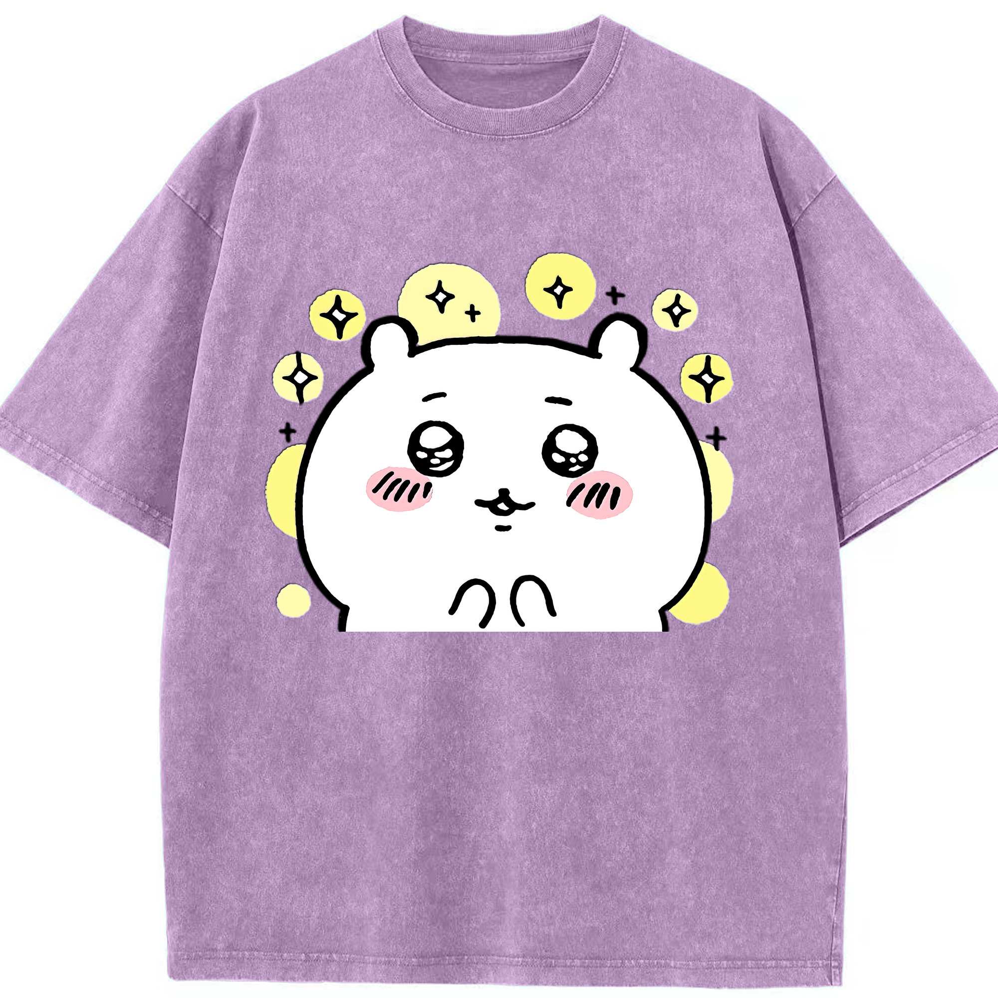 （画像用） ちいかわ ちいかわ Chii-kawa chiikawa 綿100% ヴィンテージ風 半袖Tシャツ（フロントプリント）