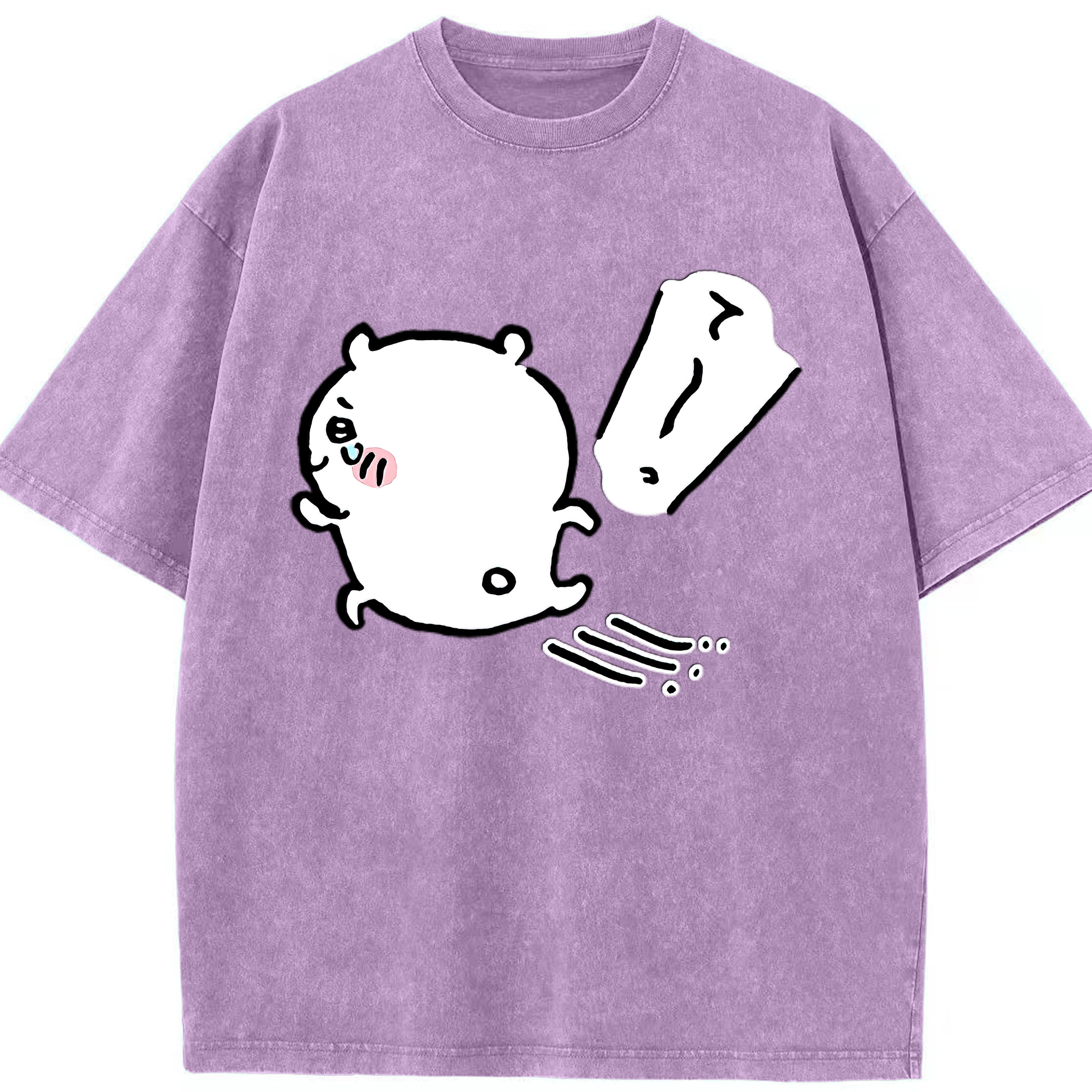 （画像用） ちいかわ ちいかわ Chii-kawa chiikawa 綿100% ヴィンテージ風 半袖Tシャツ（フロントプリント）