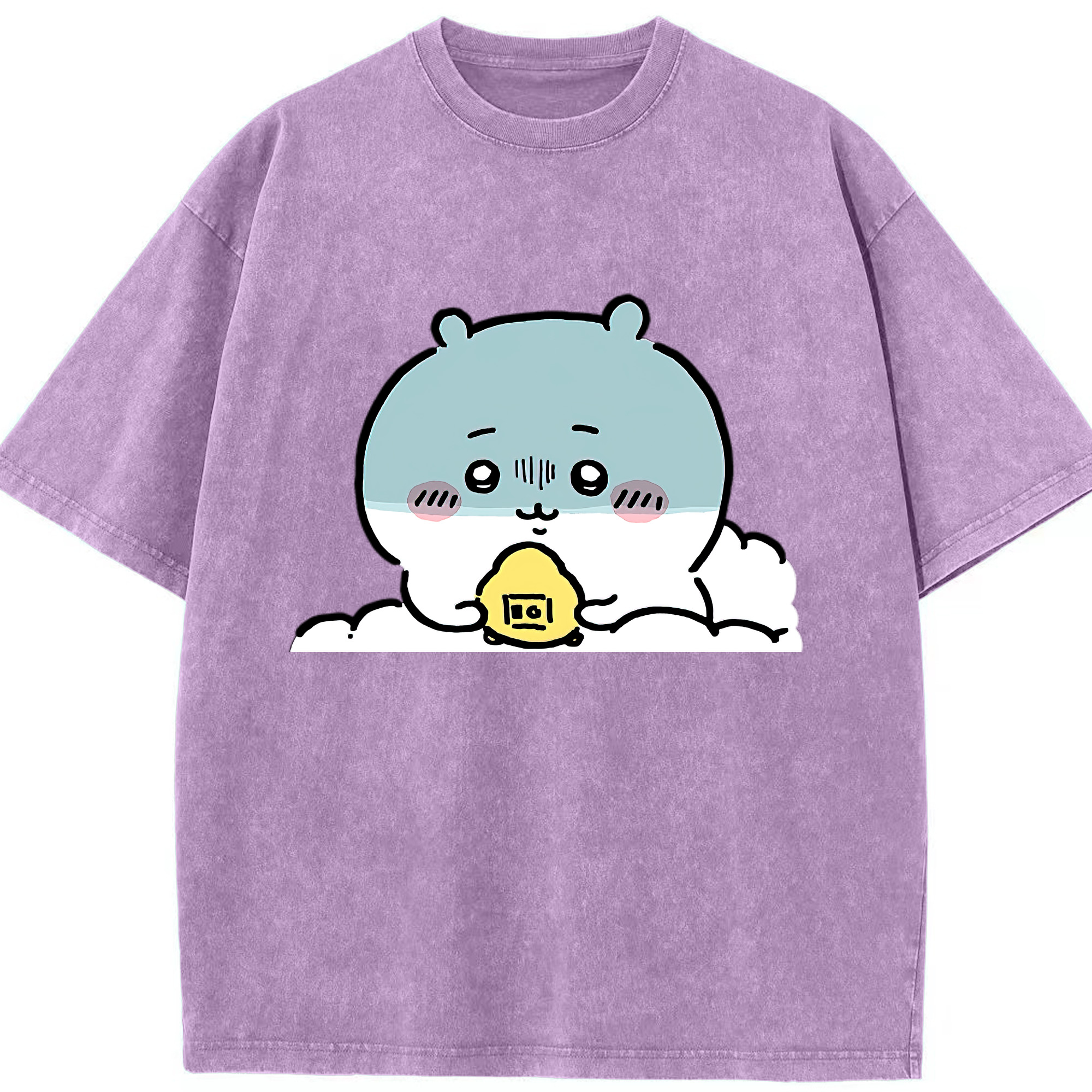 （画像用） ちいかわ ちいかわ Chii-kawa chiikawa 綿100% ヴィンテージ風 半袖Tシャツ（フロントプリント）