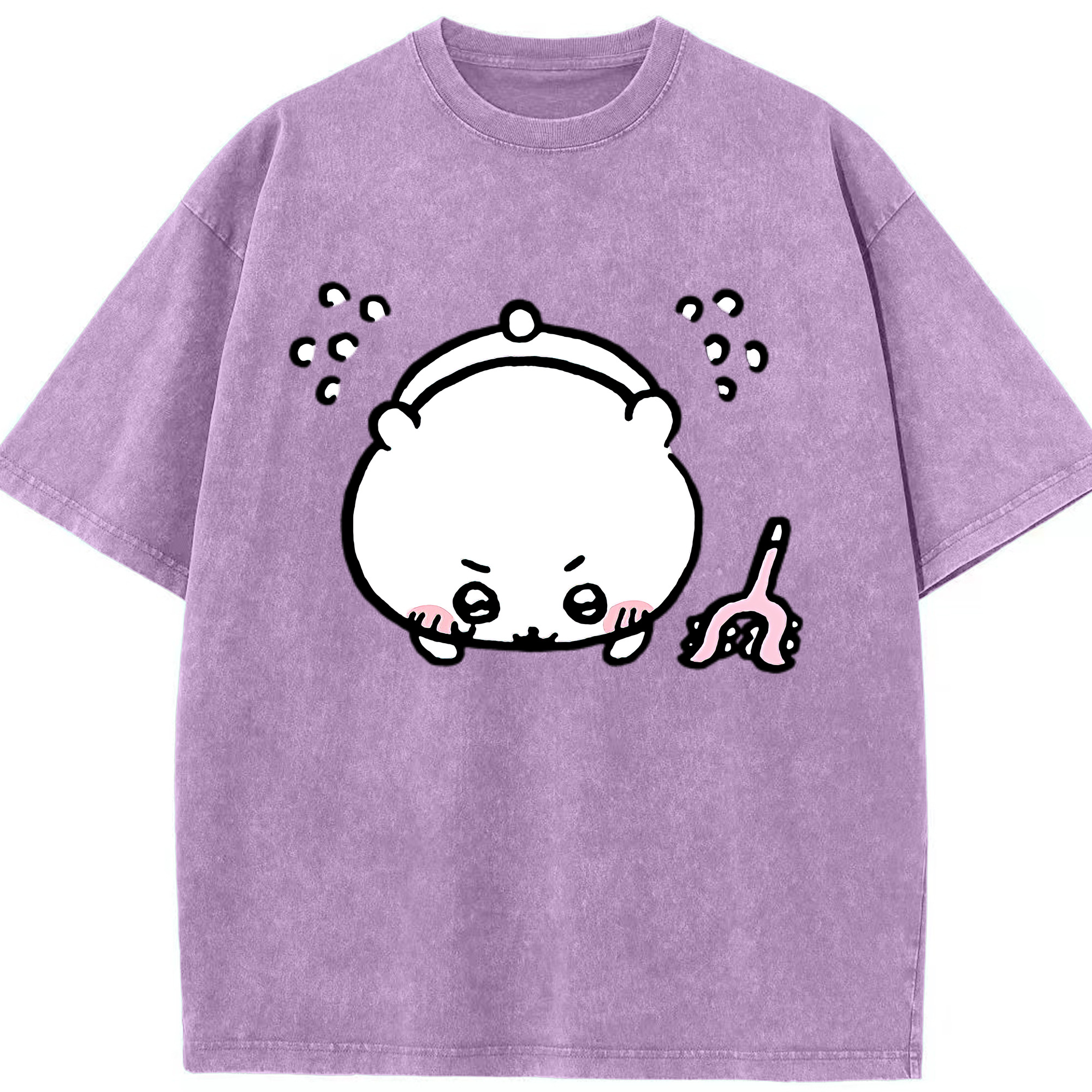 （画像用） ちいかわ ちいかわ Chii-kawa chiikawa 綿100% ヴィンテージ風 半袖Tシャツ（フロントプリント）