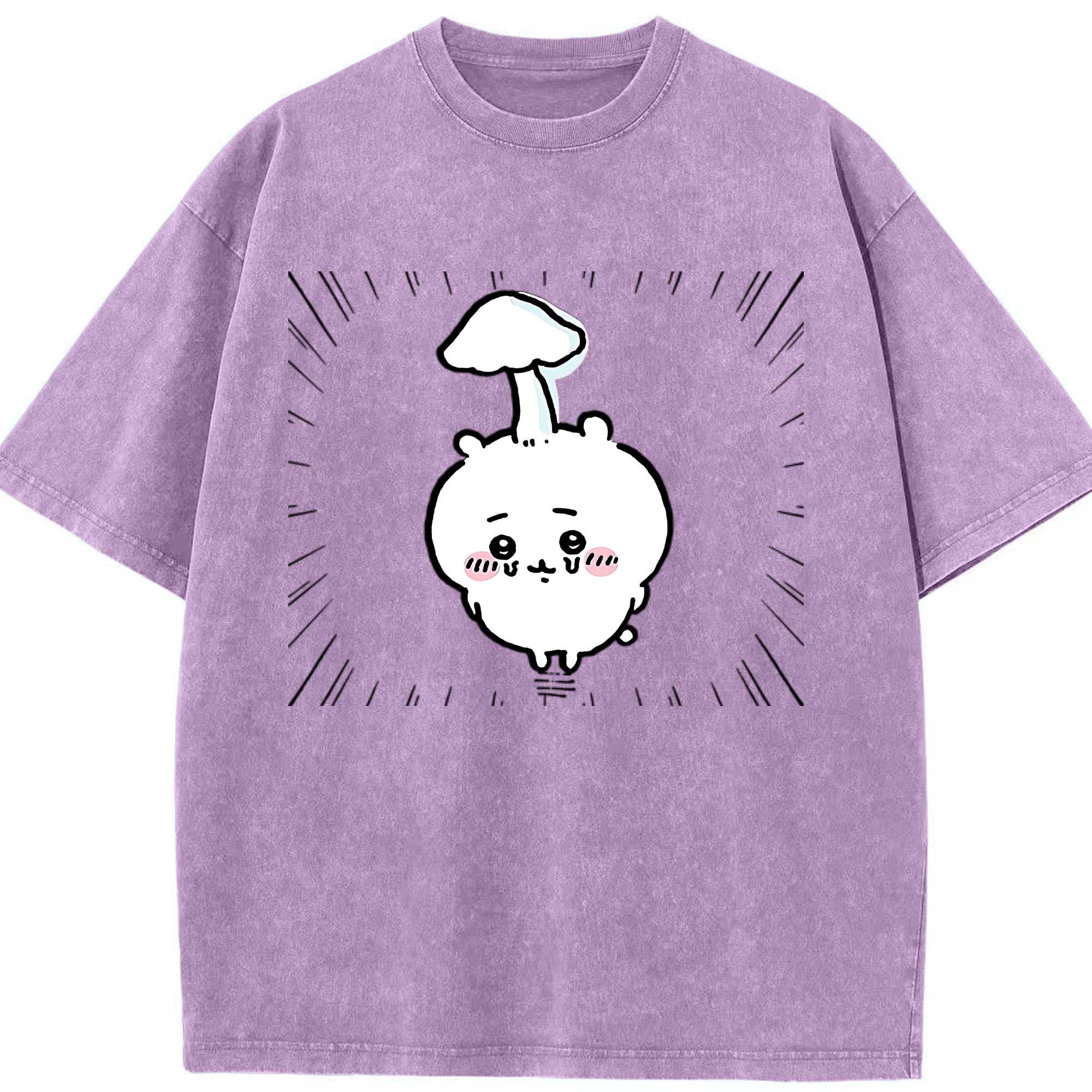 （画像用） ちいかわ ちいかわ Chii-kawa chiikawa 綿100% ヴィンテージ風 半袖Tシャツ（フロントプリント）