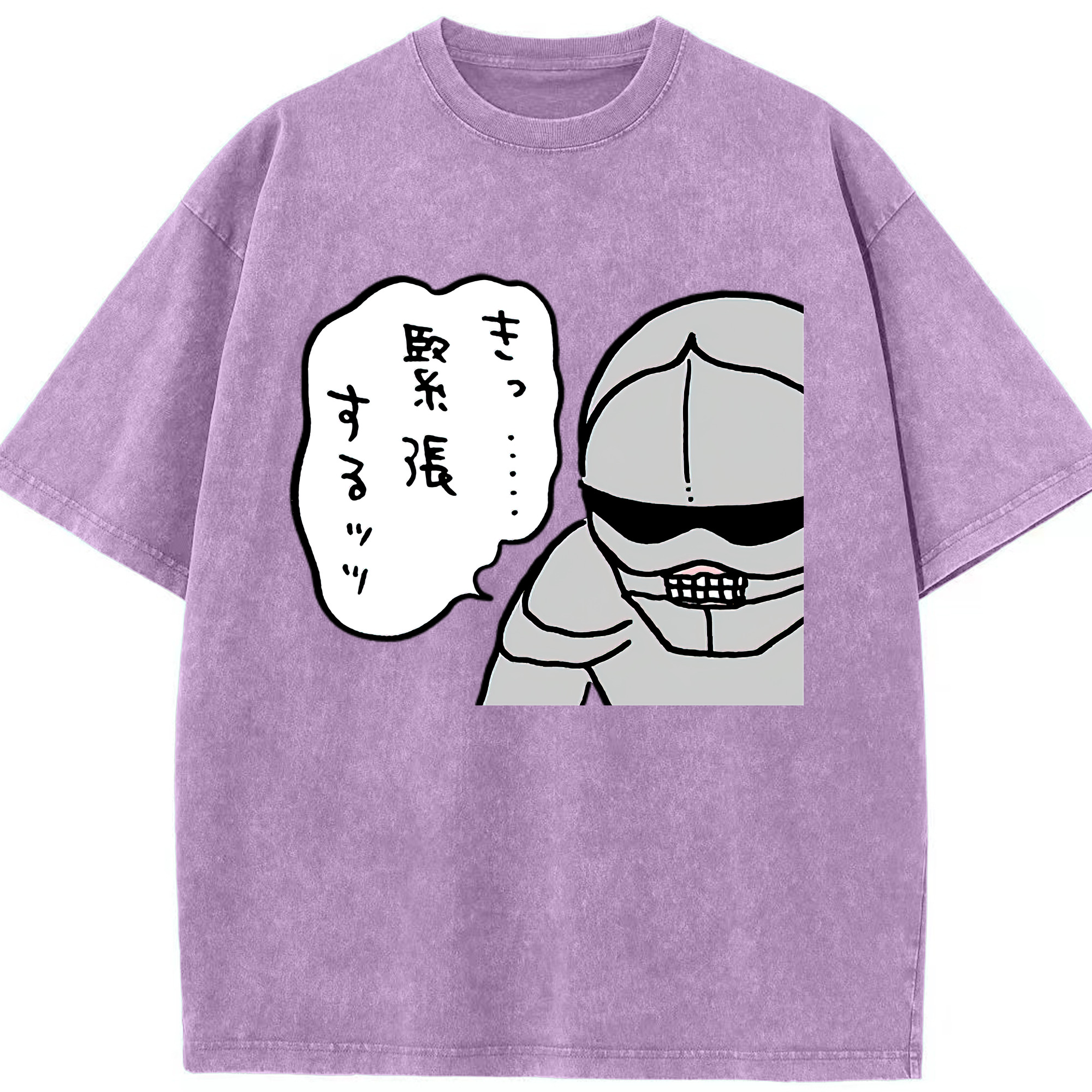 （画像用） ちいかわ 労働の鎧さん Chii-kawa Mr. Armor of Labor 綿100% ヴィンテージ風 半袖Tシャツ（フロントプリント）