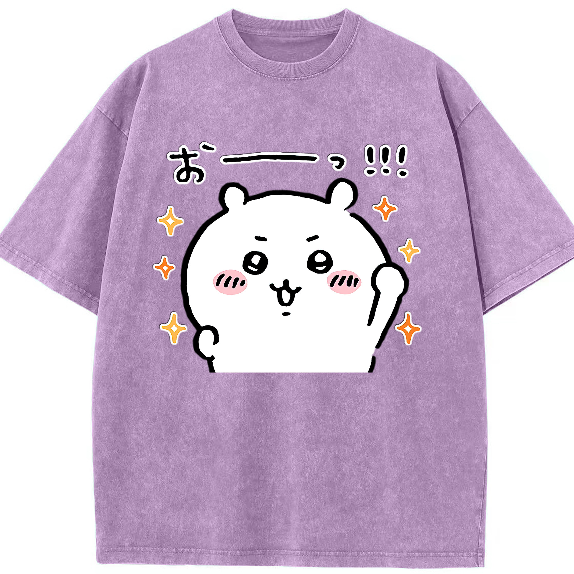 （画像用） ちいかわ ちいかわ Chii-kawa chiikawa 綿100% ヴィンテージ風 半袖Tシャツ（フロントプリント）