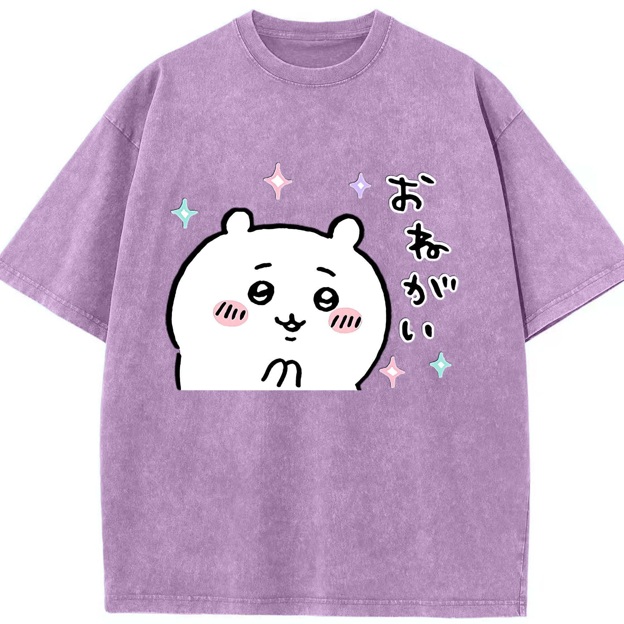 （画像用） ちいかわ ちいかわ Chii-kawa chiikawa 綿100% ヴィンテージ風 半袖Tシャツ（フロントプリント）