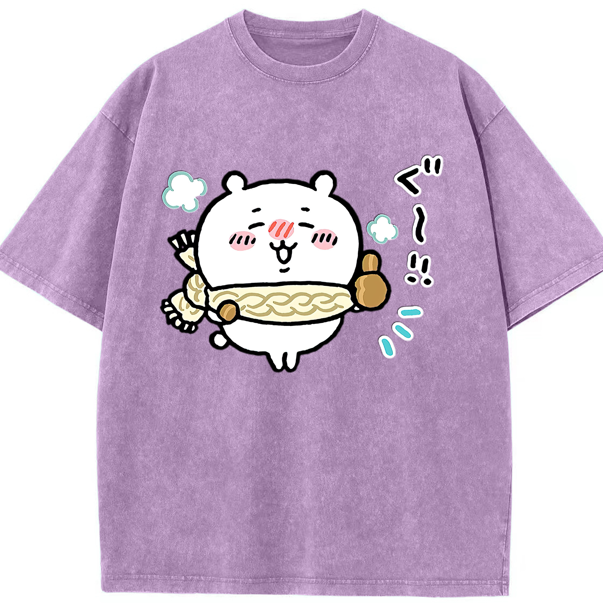 （画像用） ちいかわ ちいかわ Chii-kawa chiikawa 綿100% ヴィンテージ風 半袖Tシャツ（フロントプリント）