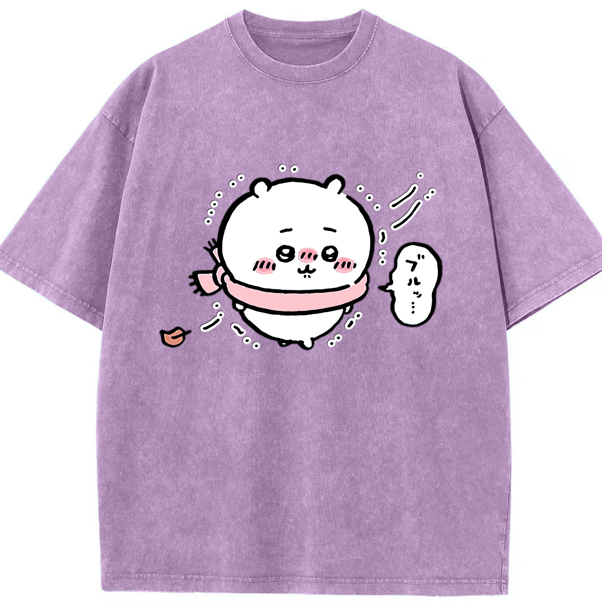 （画像用） ちいかわ ちいかわ Chii-kawa chiikawa 綿100% ヴィンテージ風 半袖Tシャツ（フロントプリント）