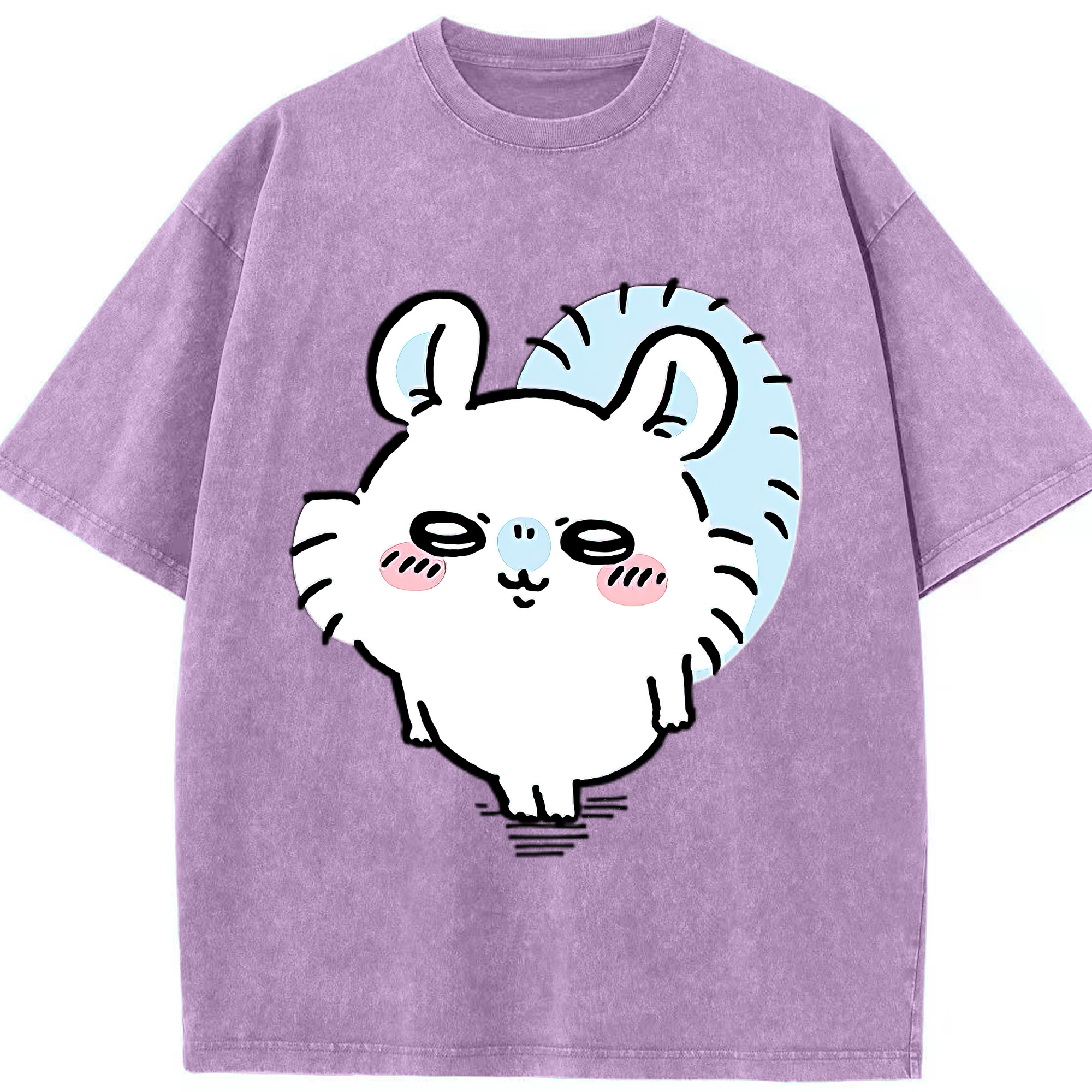 （画像用） ちいかわ モモンガ Chii-kawa Momonga 綿100% ヴィンテージ風 半袖Tシャツ（フロントプリント）