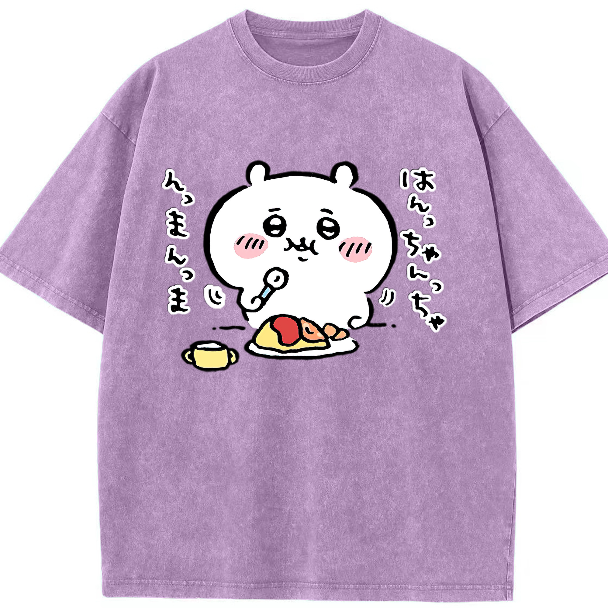 （画像用） ちいかわ ちいかわ Chii-kawa chiikawa 綿100% ヴィンテージ風 半袖Tシャツ（フロントプリント）