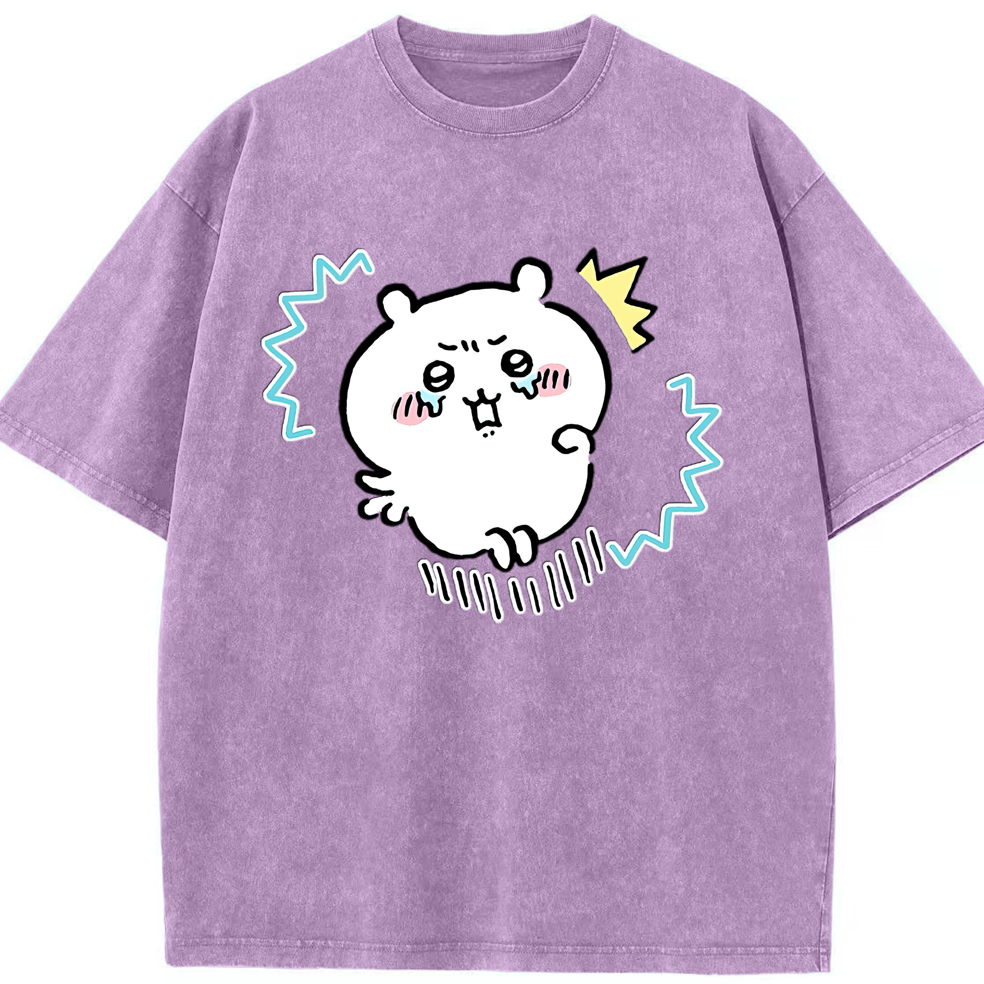 （画像用） ちいかわ ちいかわ Chii-kawa chiikawa 綿100% ヴィンテージ風 半袖Tシャツ（フロントプリント）