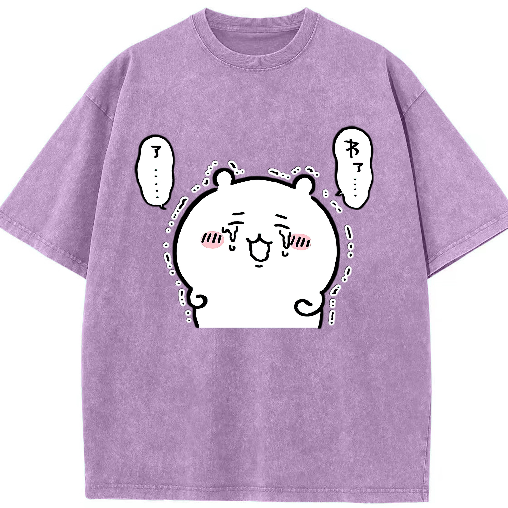 （画像用） ちいかわ ちいかわ Chii-kawa chiikawa 綿100% ヴィンテージ風 半袖Tシャツ（フロントプリント）