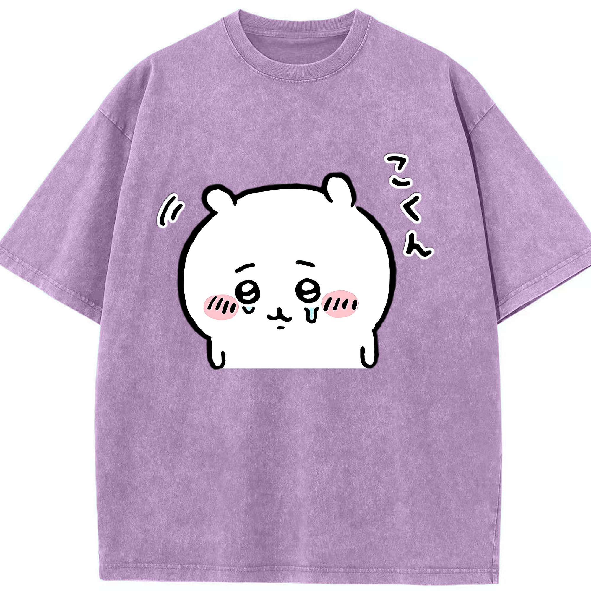 （画像用） ちいかわ ちいかわ Chii-kawa chiikawa 綿100% ヴィンテージ風 半袖Tシャツ（フロントプリント）