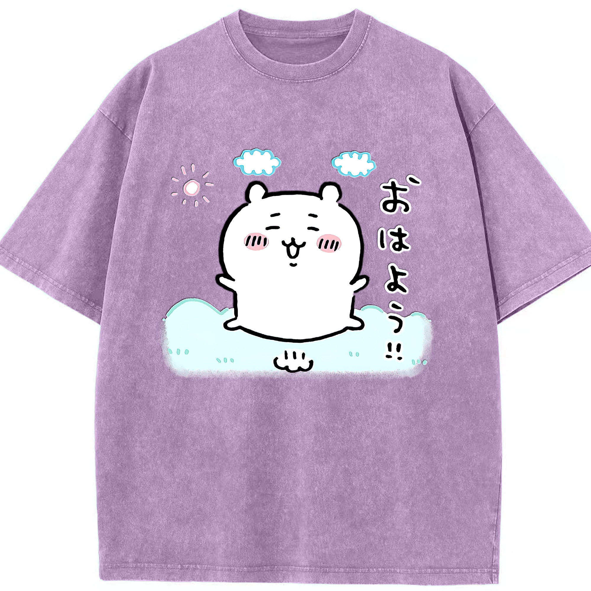 （画像用） ちいかわ ちいかわ Chii-kawa chiikawa 綿100% ヴィンテージ風 半袖Tシャツ（フロントプリント）