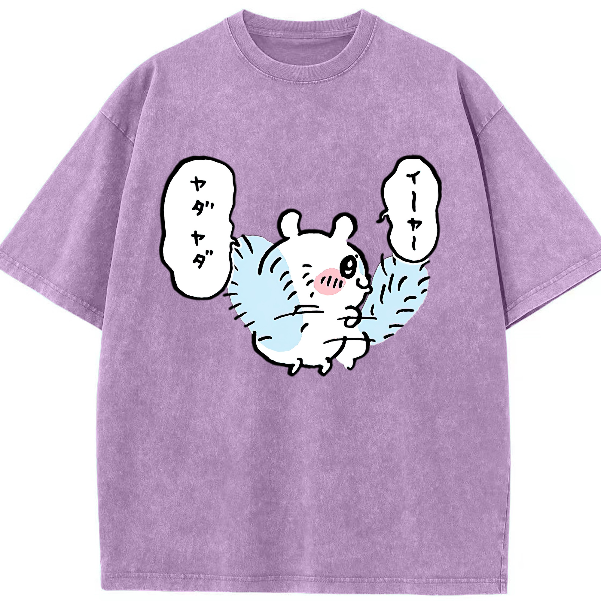 （画像用） ちいかわ モモンガ Chii-kawa Momonga 綿100% ヴィンテージ風 半袖Tシャツ（フロントプリント）