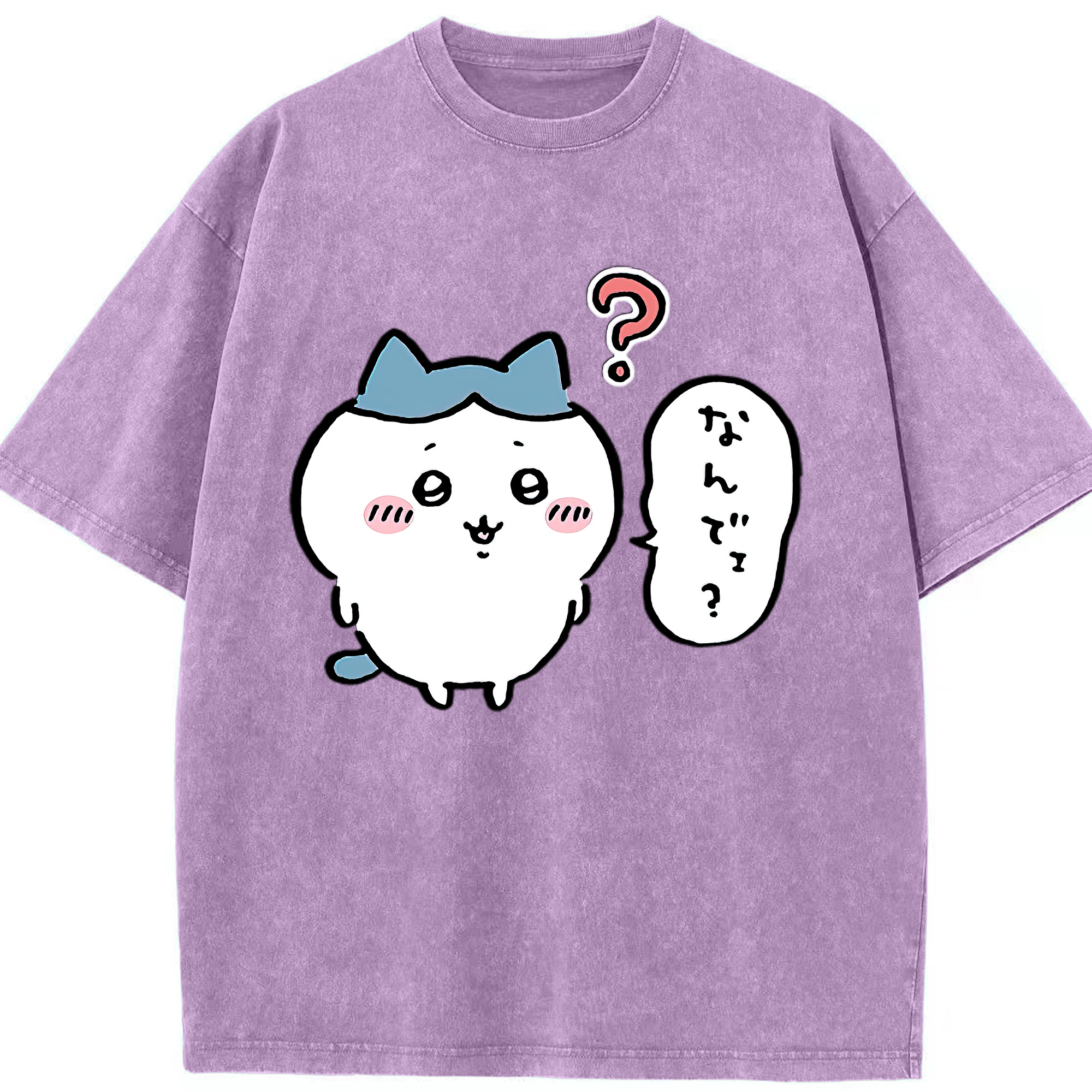 （画像用） ちいかわ ハチワレ Chii-kawa hachiware 綿100% ヴィンテージ風 半袖Tシャツ（フロントプリント）