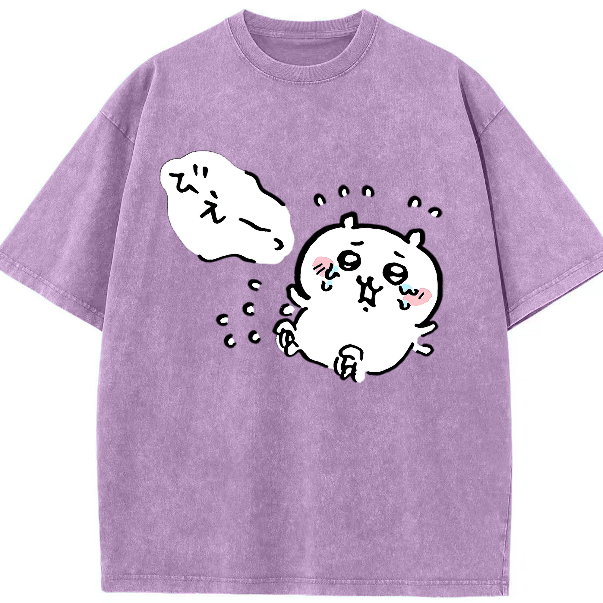 （画像用） ちいかわ ちいかわ Chii-kawa chiikawa 綿100% ヴィンテージ風 半袖Tシャツ（フロントプリント）
