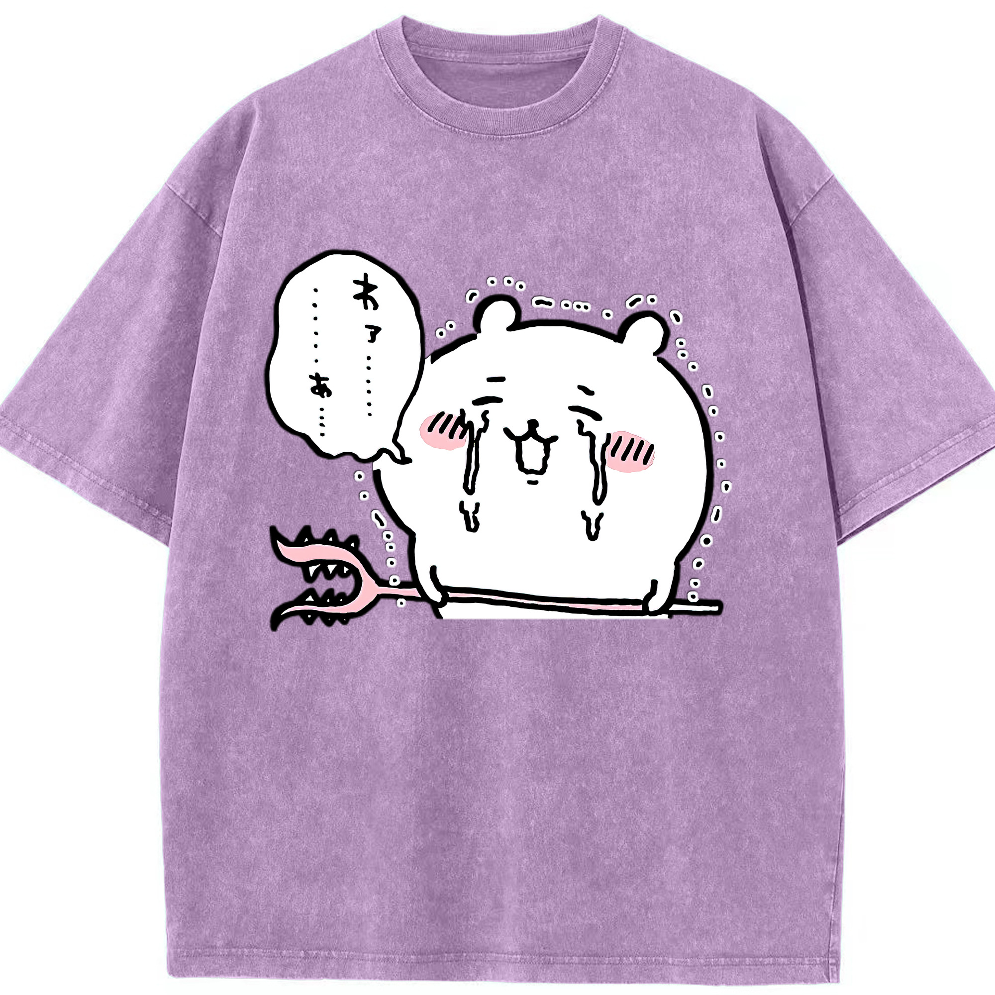 （画像用） ちいかわ ちいかわ Chii-kawa chiikawa 綿100% ヴィンテージ風 半袖Tシャツ（フロントプリント）