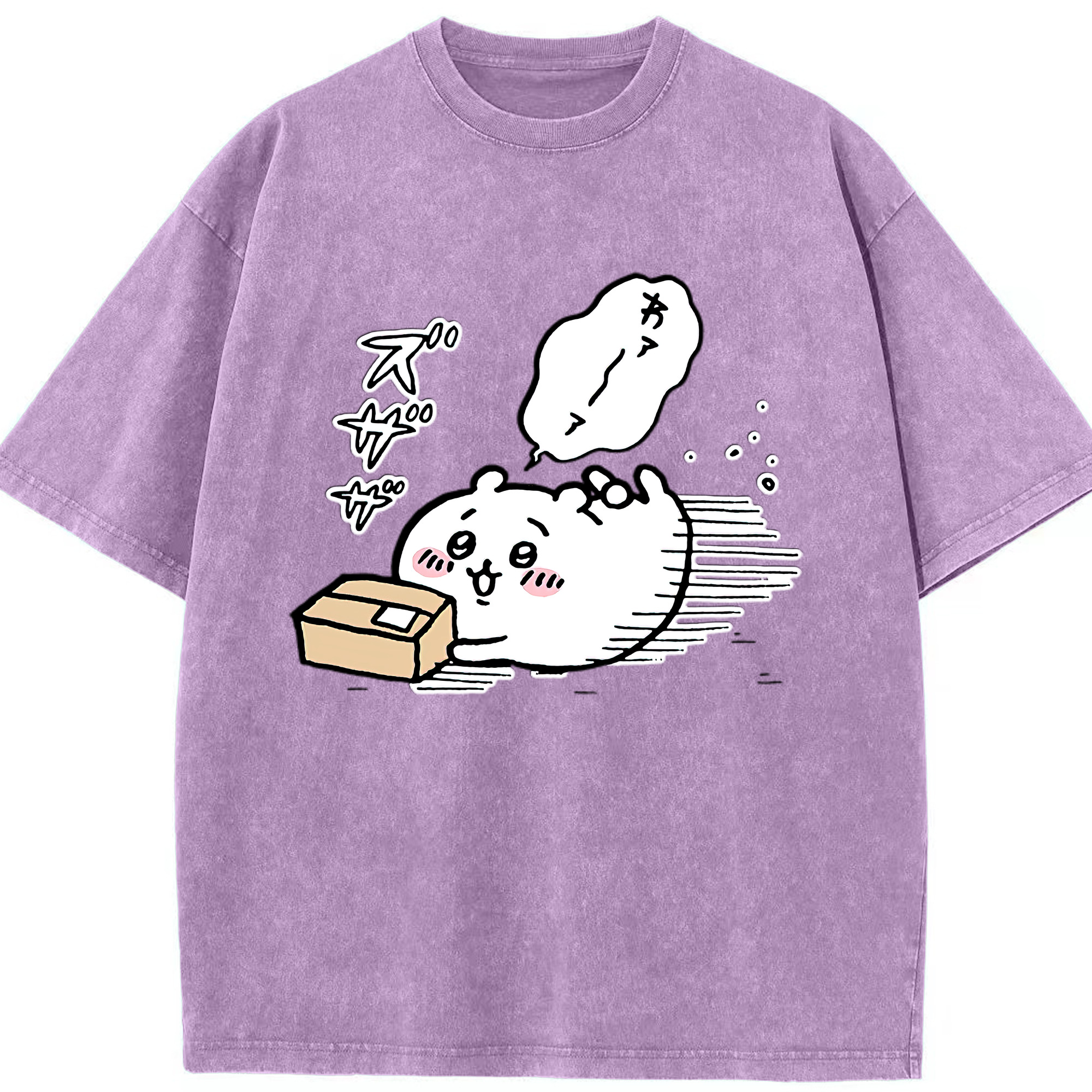 （画像用） ちいかわ ちいかわ Chii-kawa chiikawa 綿100% ヴィンテージ風 半袖Tシャツ（フロントプリント）