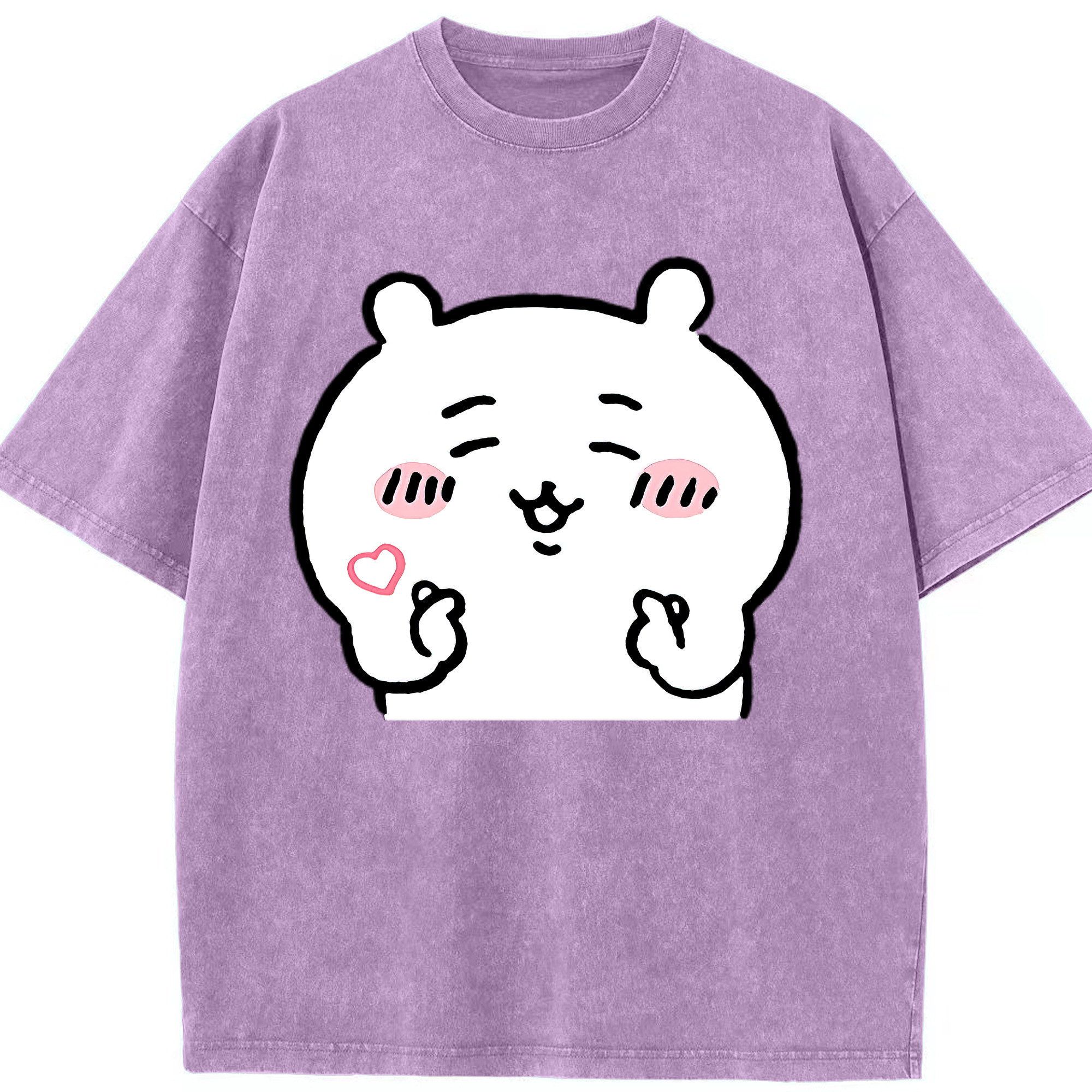 （画像用） ちいかわ ちいかわ Chii-kawa chiikawa 綿100% ヴィンテージ風 半袖Tシャツ（フロントプリント）