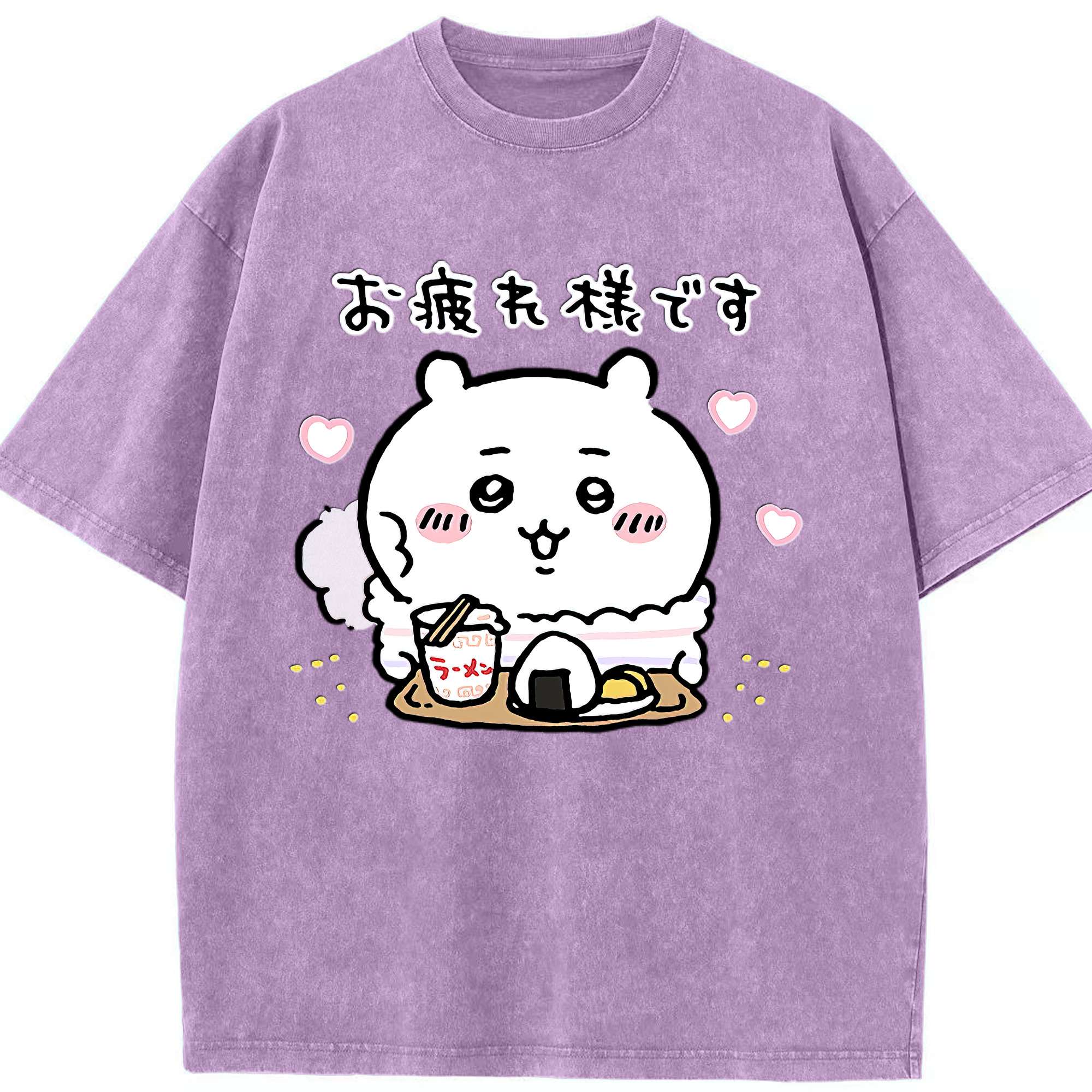 （画像用） ちいかわ ちいかわ Chii-kawa chiikawa 綿100% ヴィンテージ風 半袖Tシャツ（フロントプリント）