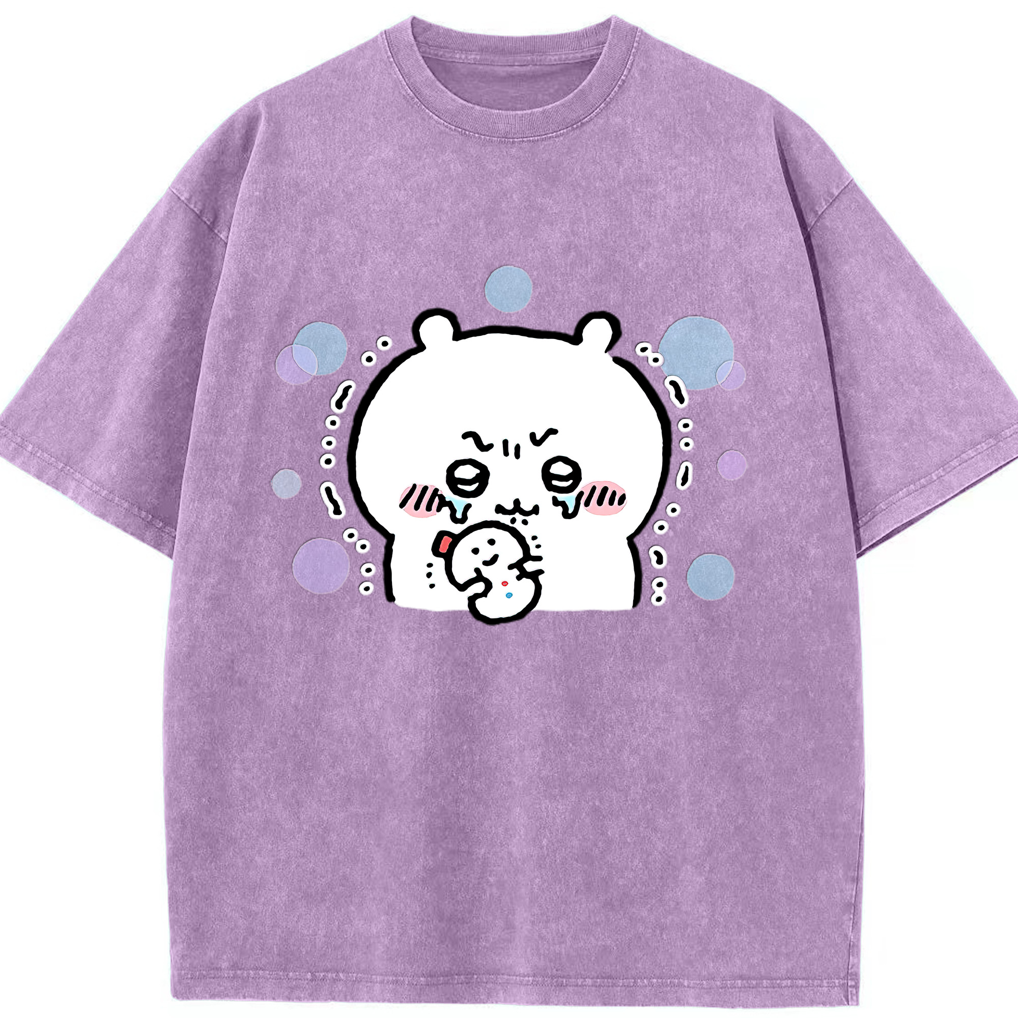 （画像用） ちいかわ ちいかわ Chii-kawa chiikawa 綿100% ヴィンテージ風 半袖Tシャツ（フロントプリント）