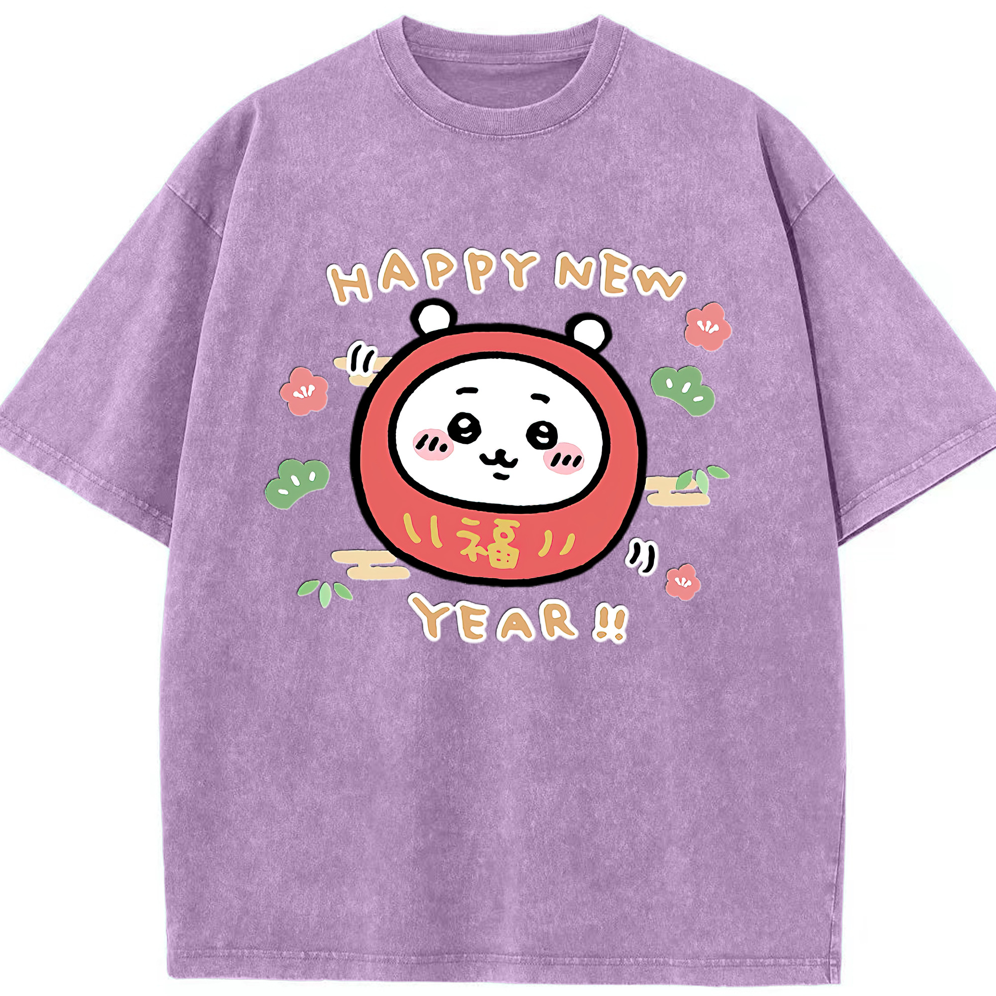 （画像用） ちいかわ ちいかわ Chii-kawa chiikawa 綿100% ヴィンテージ風 半袖Tシャツ（フロントプリント）