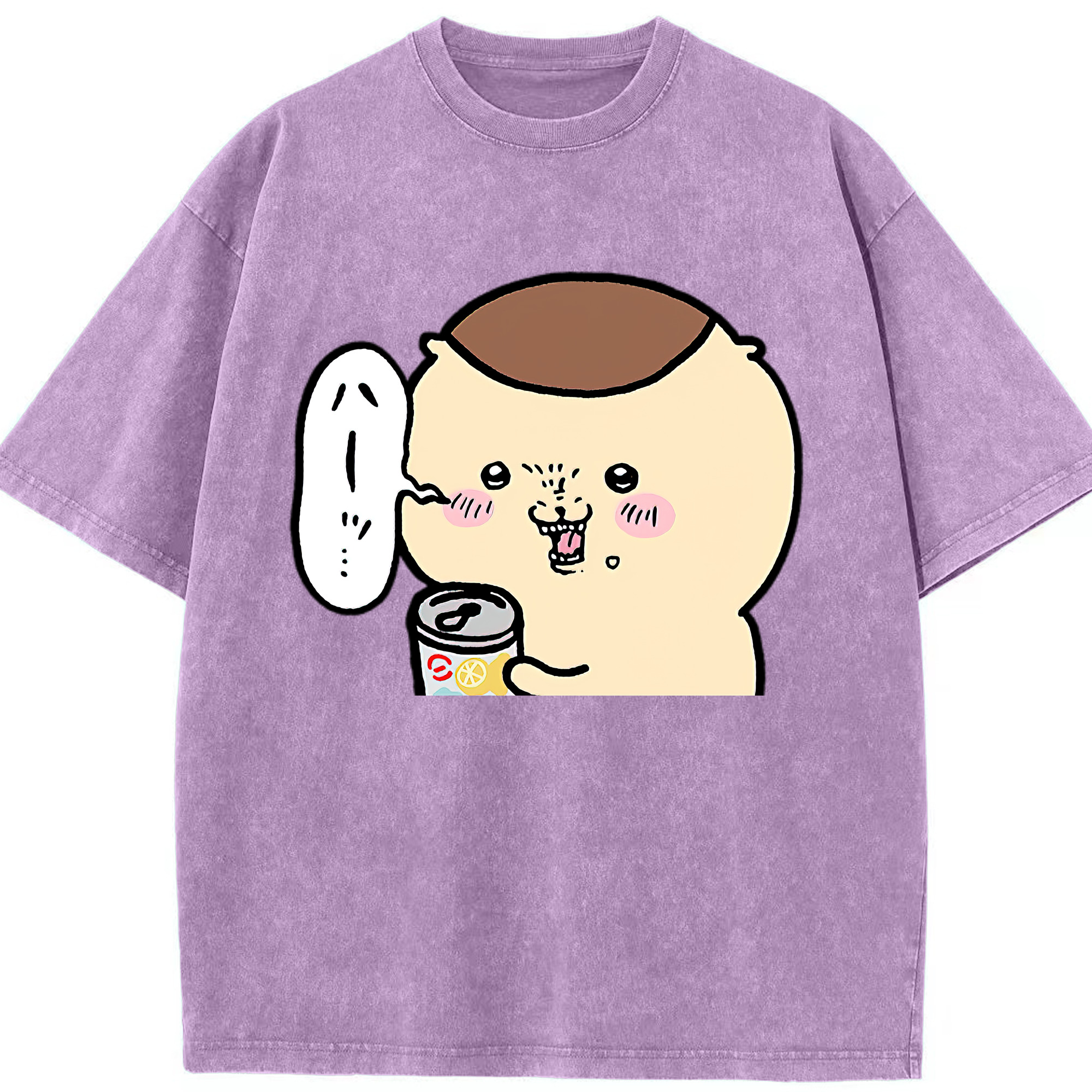 （画像用） ちいかわ くりまんじゅう Chii-kawa kuri manjū 綿100% ヴィンテージ風 半袖Tシャツ（フロントプリント）